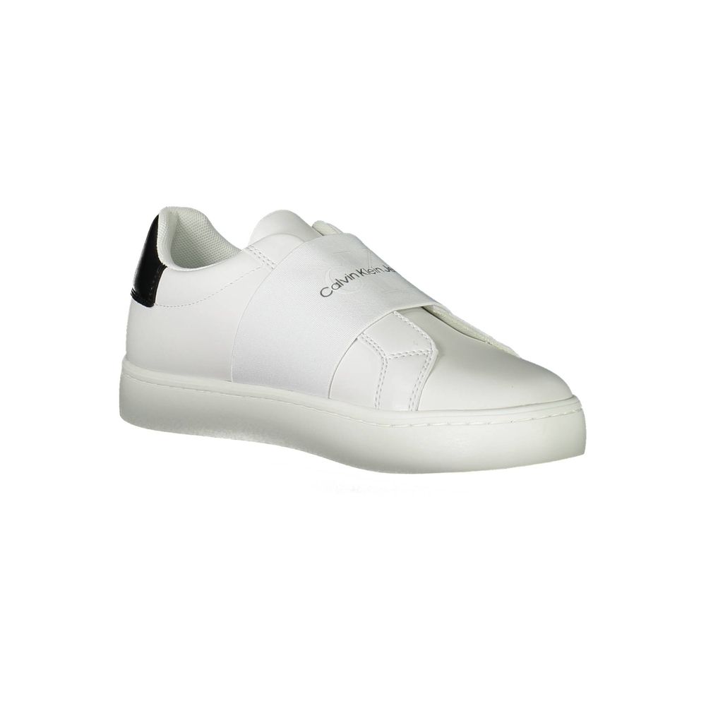 White Polyester Sneaker Calvin Klein