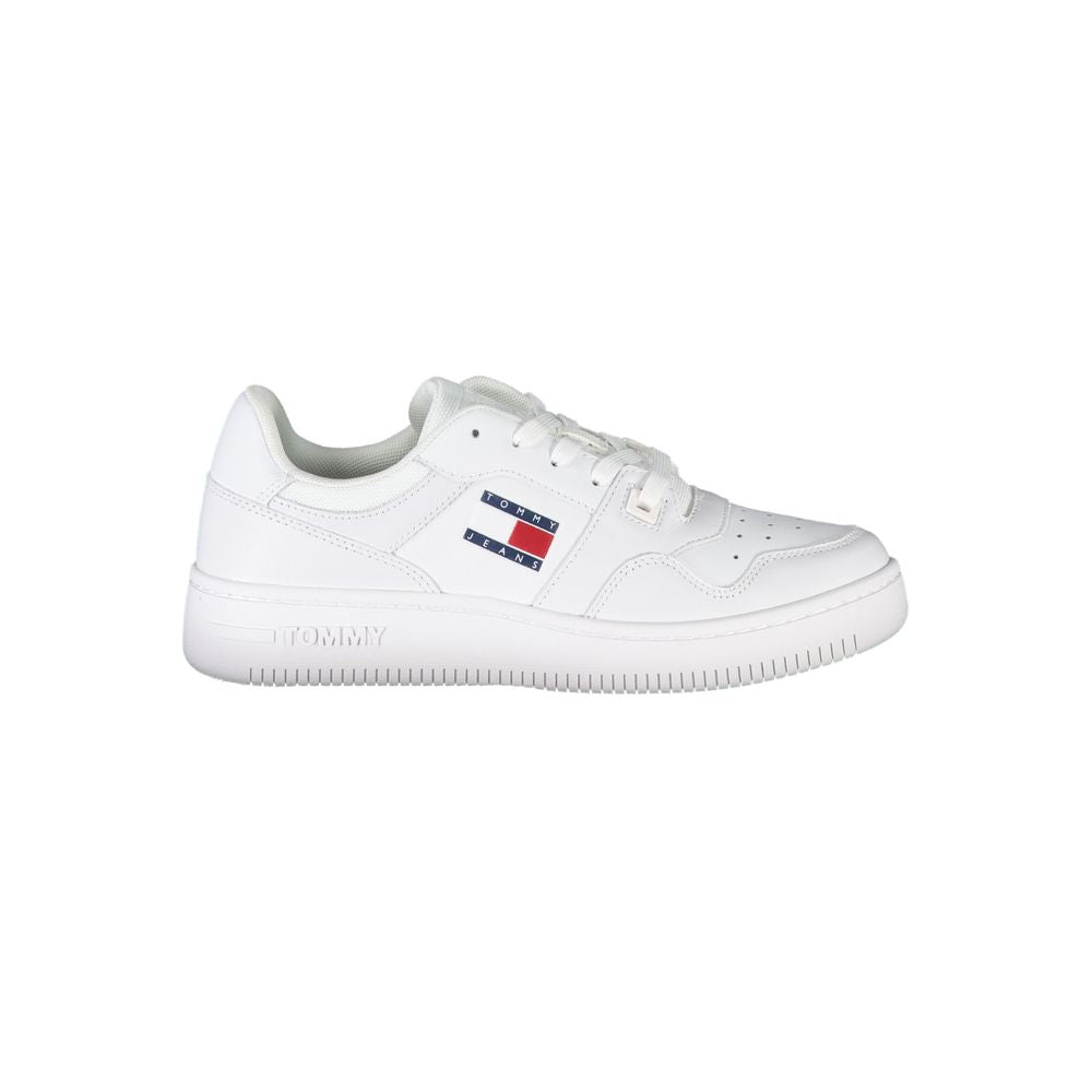 White Polyester Sneaker Tommy Hilfiger