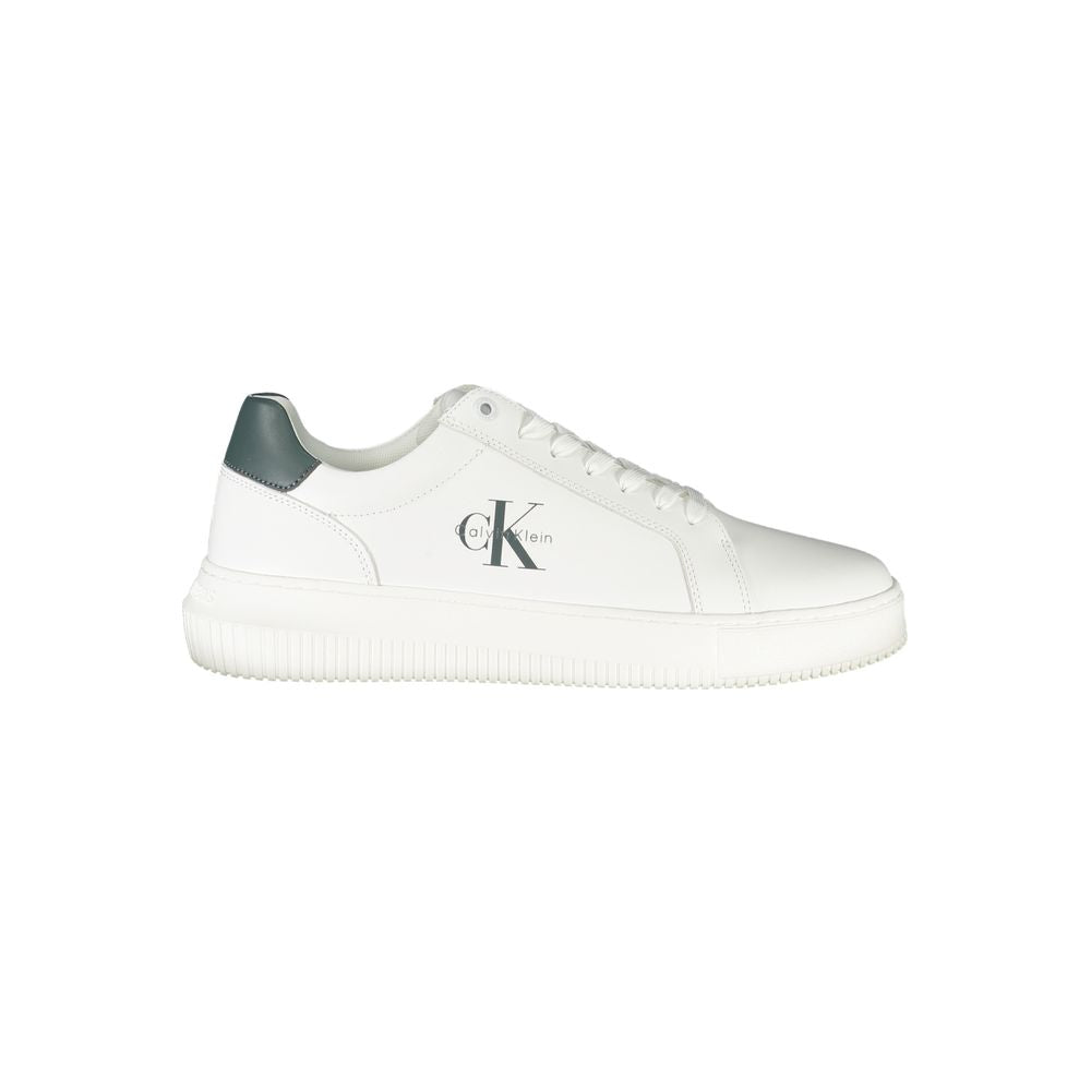 White Leather Men Sneaker Calvin Klein