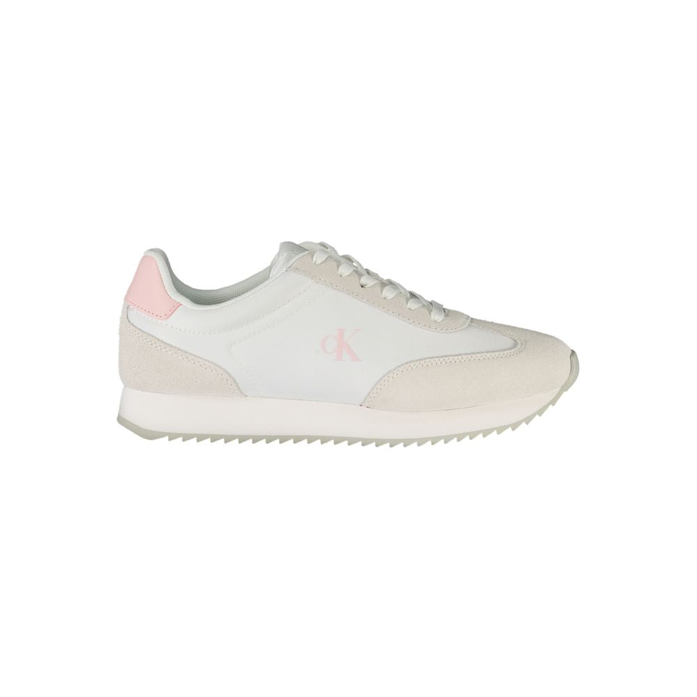 White Leather Women Sneaker Calvin Klein
