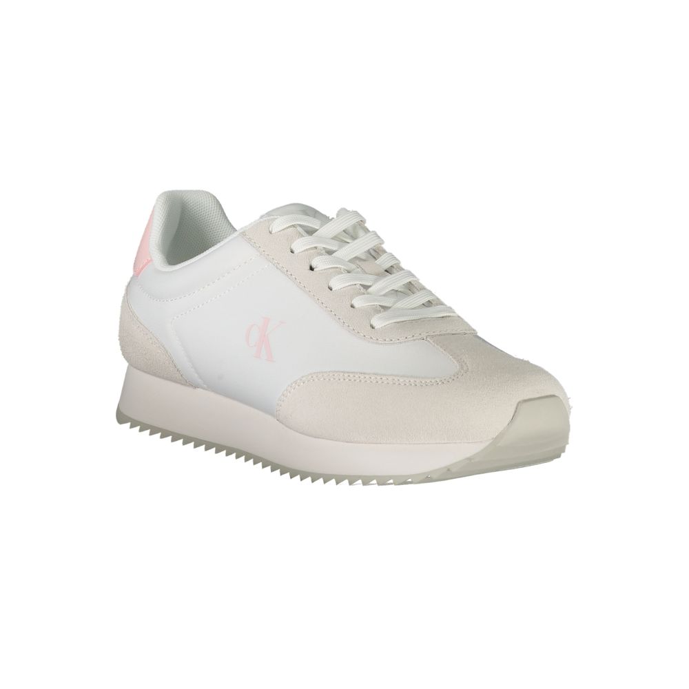 White Leather Women Sneaker Calvin Klein