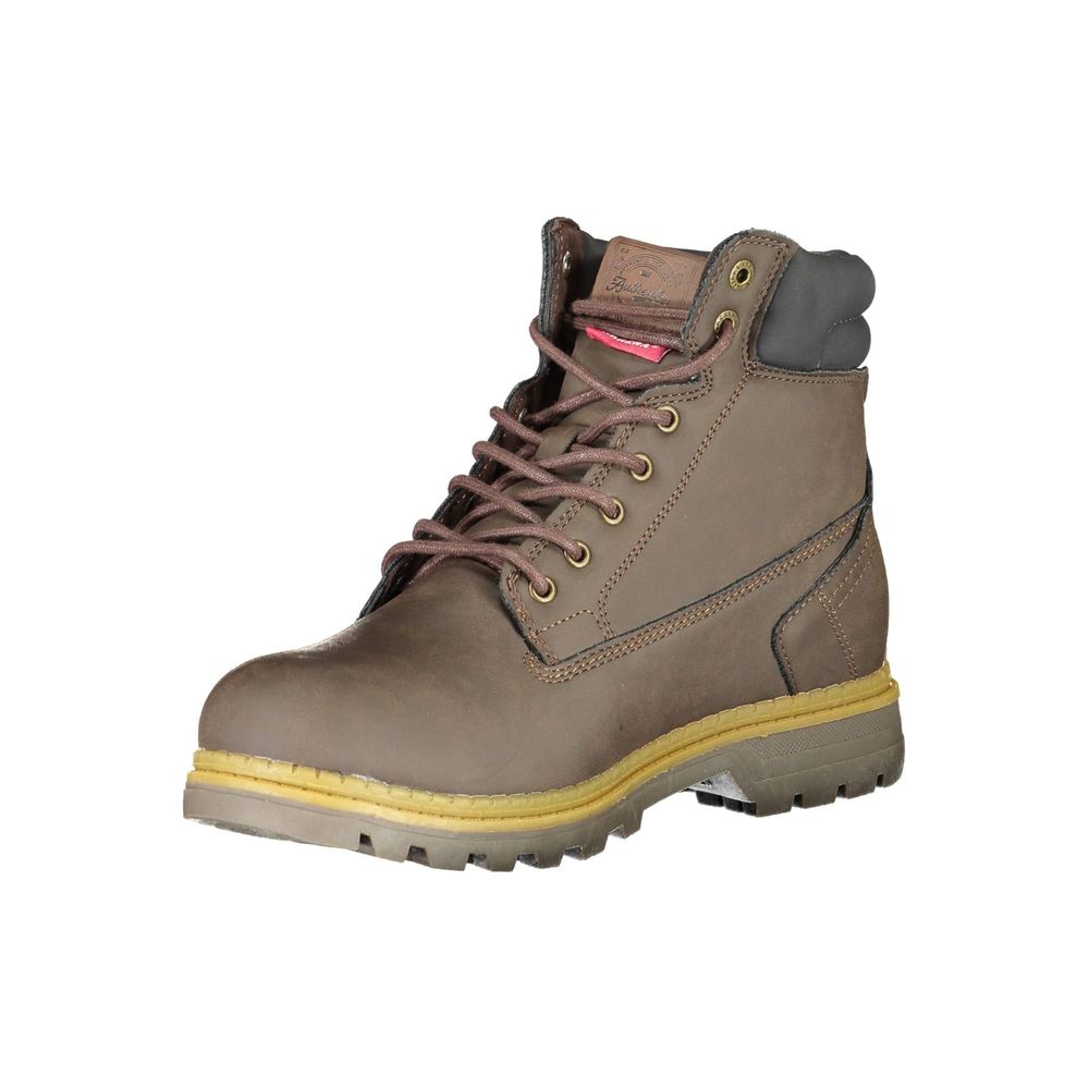 Brown Polyester Men Boot Carrera