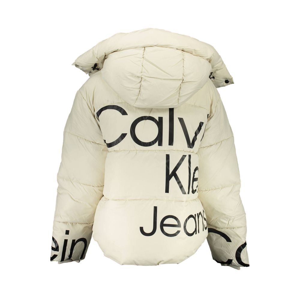 Beige Polyester Jackets & Coat Calvin Klein