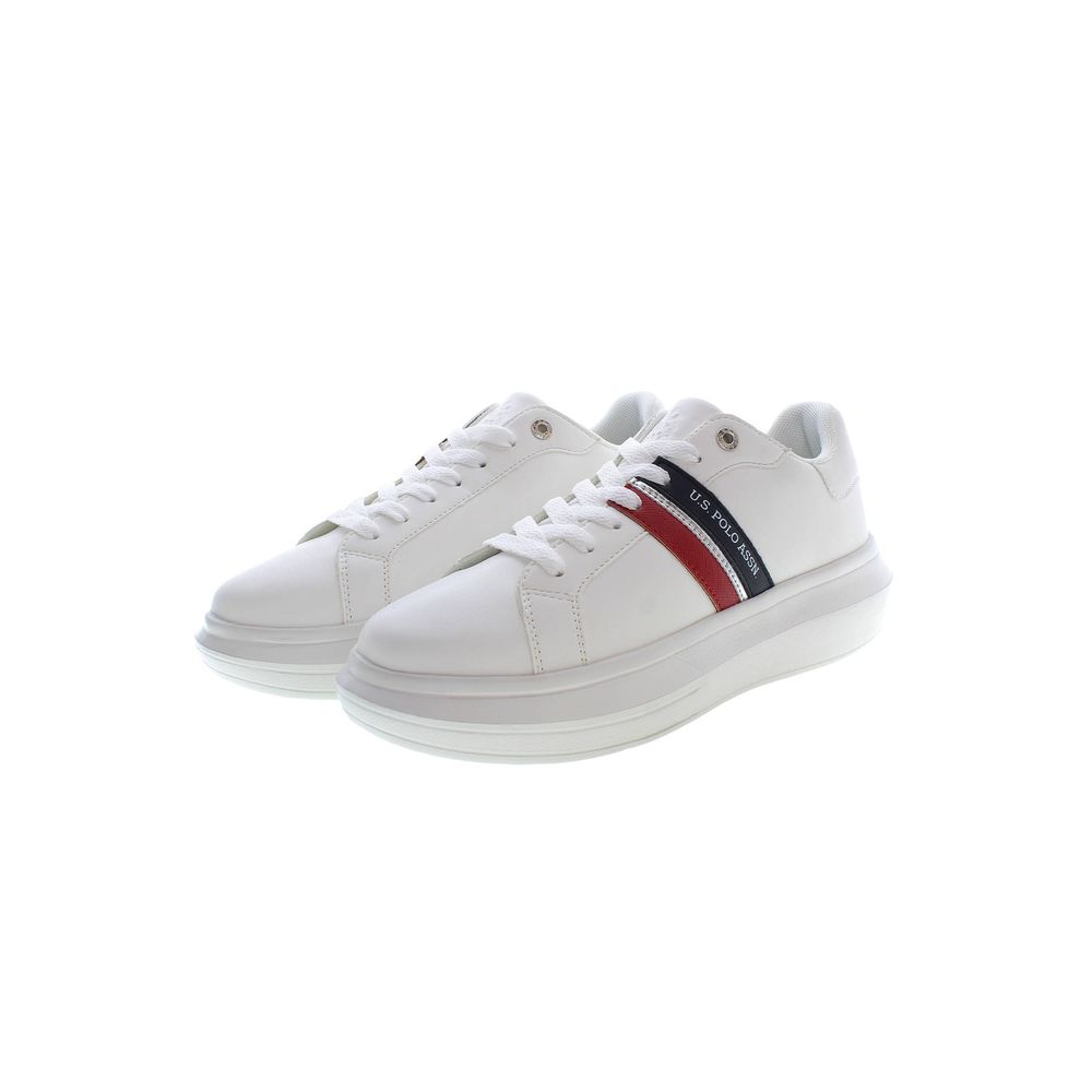 White Polyester Sneaker U.S. POLO ASSN.