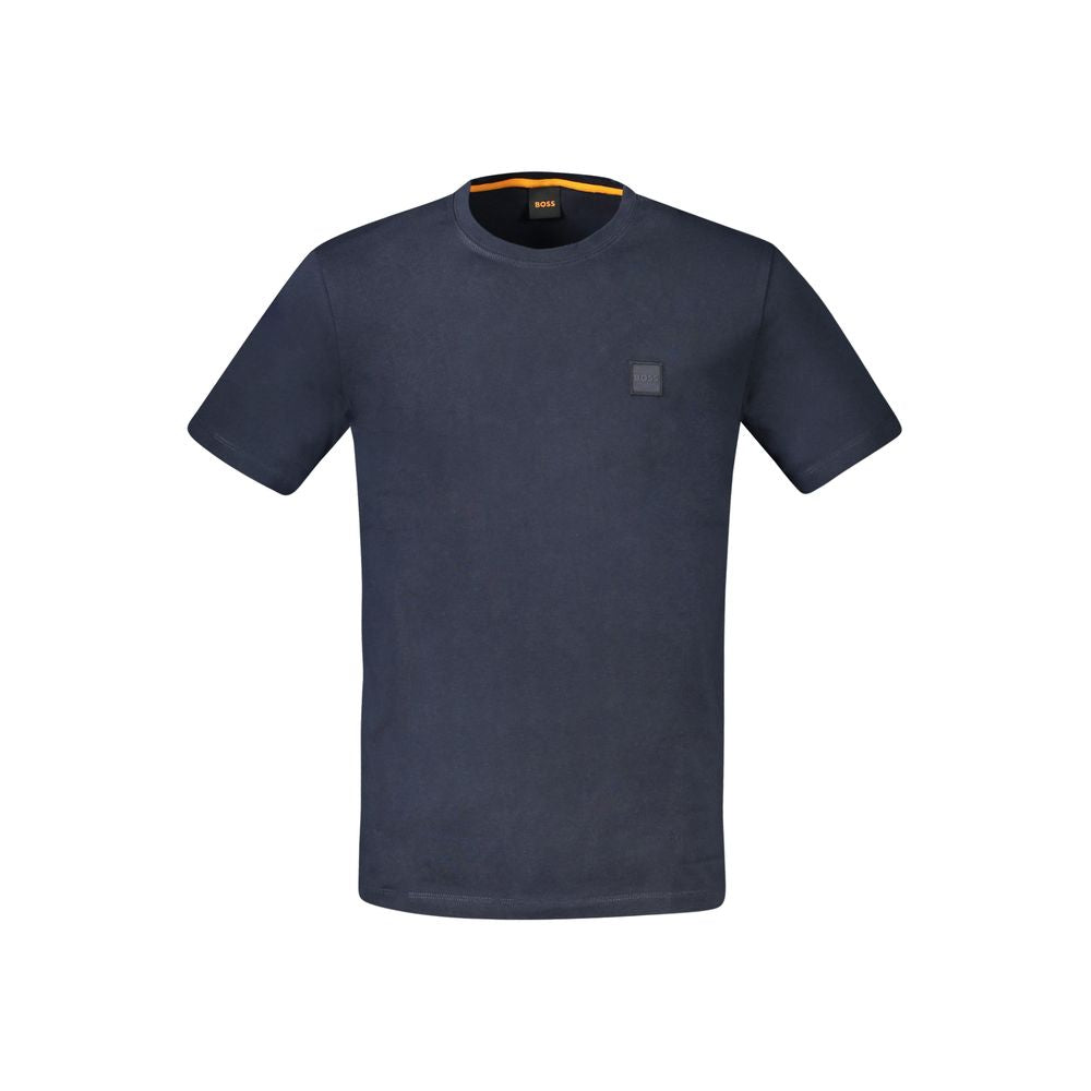 Blue Cotton Men T-Shirt Hugo Boss