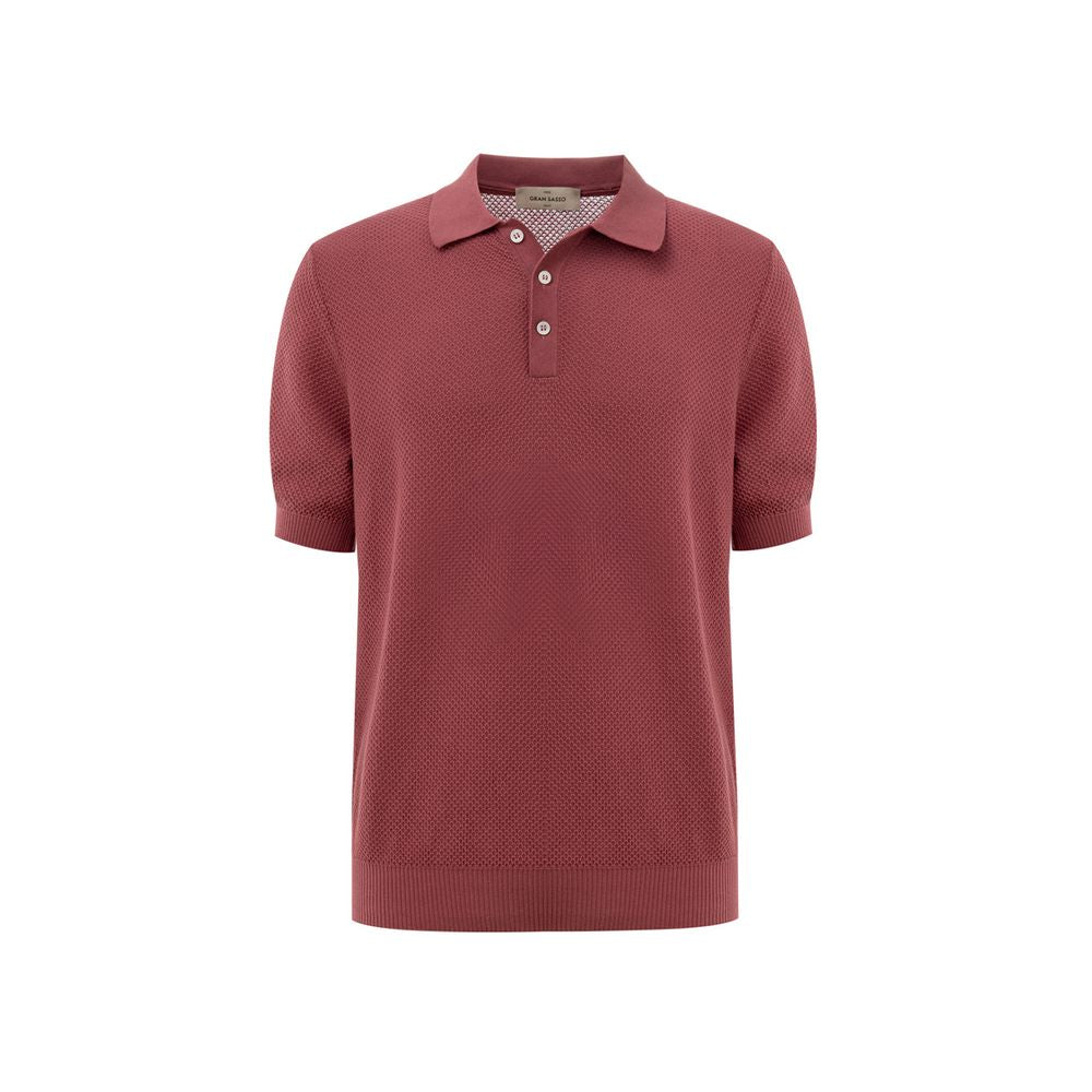 Red Cotton Polo Shirt Gran Sasso