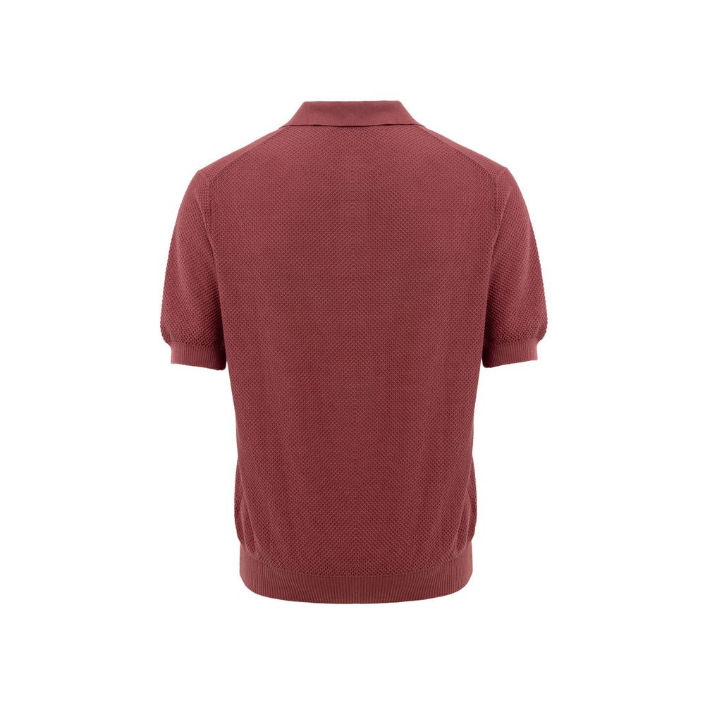 Red Cotton Polo Shirt Gran Sasso