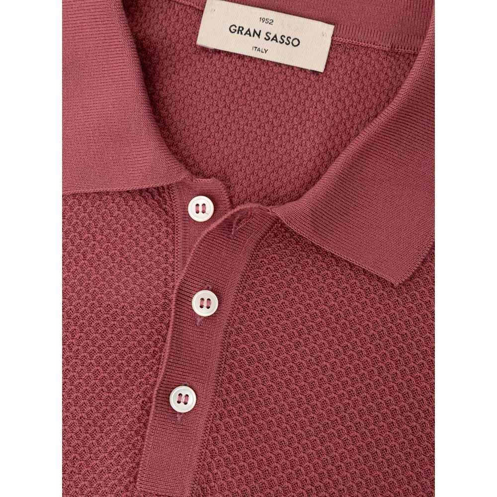 Red Cotton Polo Shirt Gran Sasso
