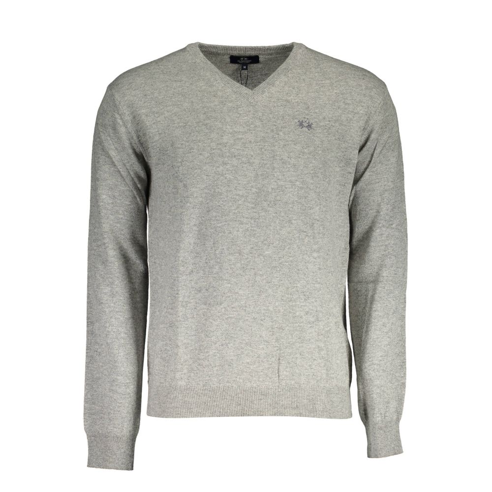 Gray Wool Sweater La Martina