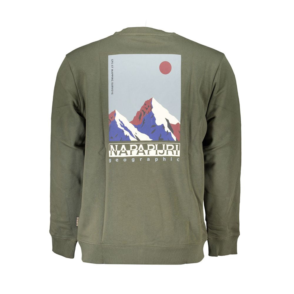Green Cotton Sweatshirt Napapijri