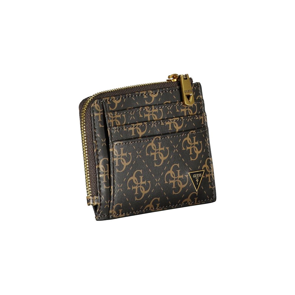Brown Leather Wallet Guess Jeans