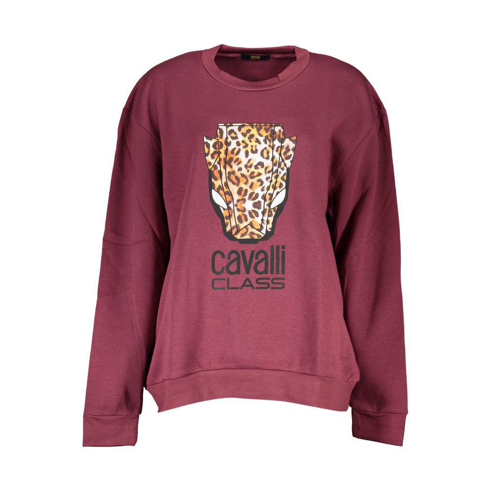 Purple Cotton Sweatshirt Cavalli Class