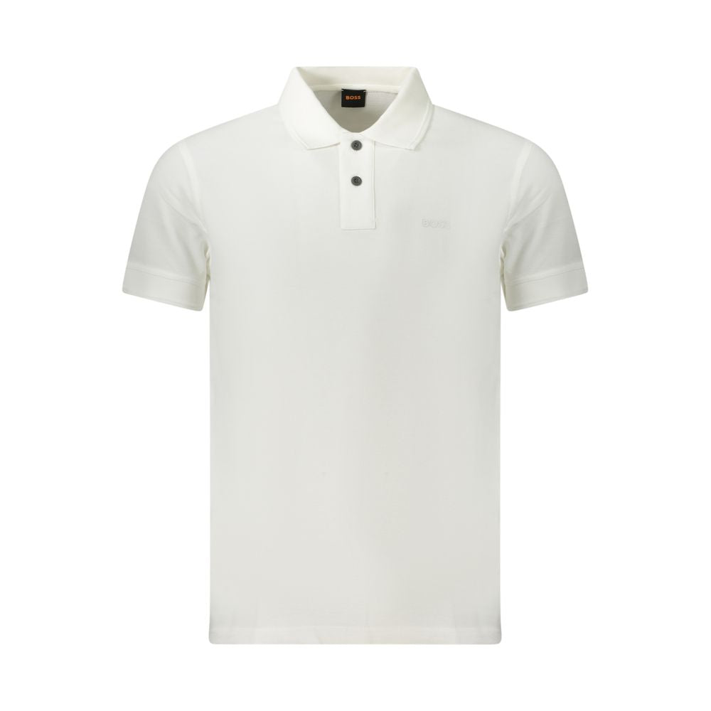 White Cotton Polo Shirt Hugo Boss