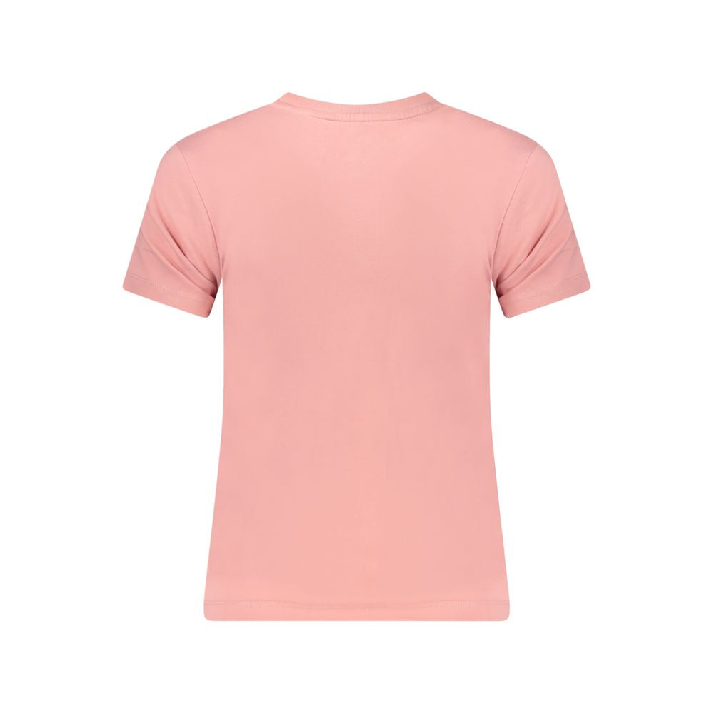 Pink Cotton Women T-Shirt Guess Jeans