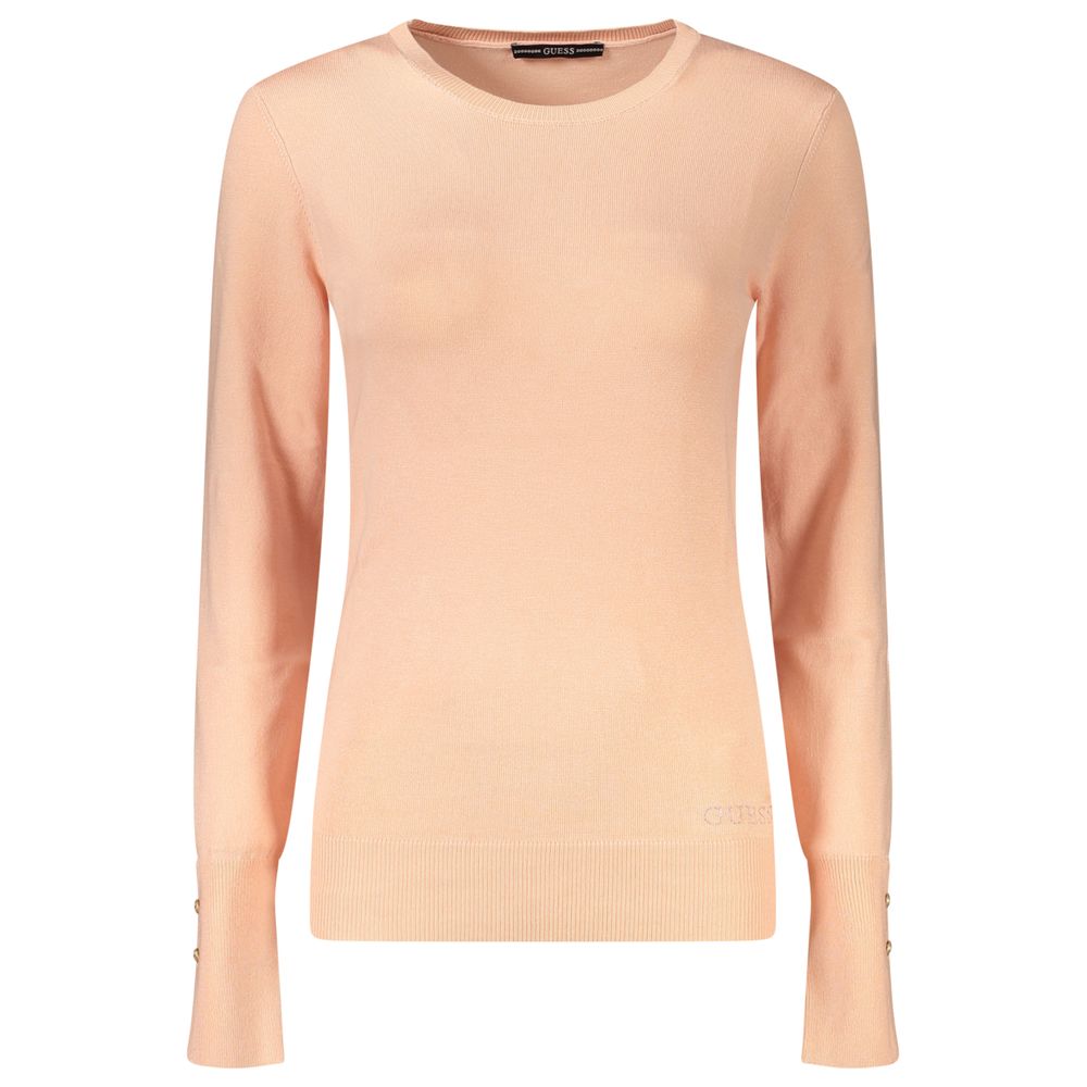 Pink Viscose Sweater Guess Jeans