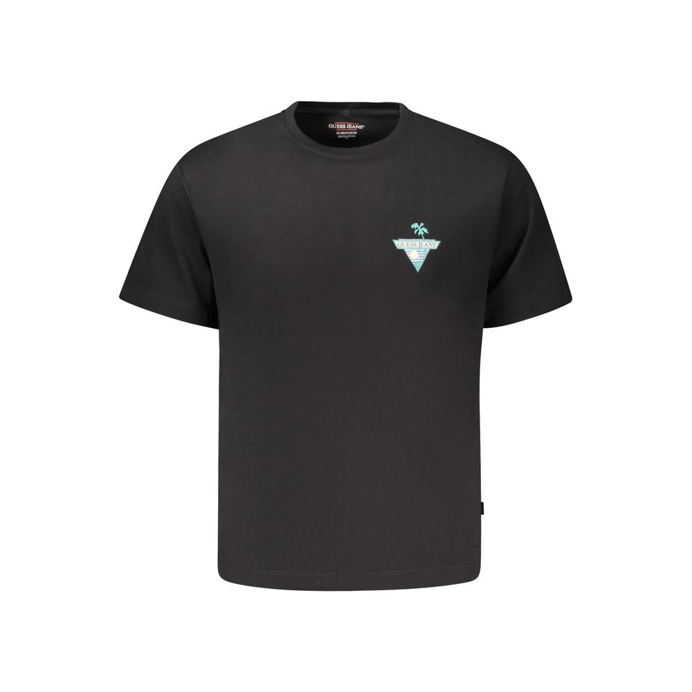 Black Cotton T-Shirt Guess Jeans