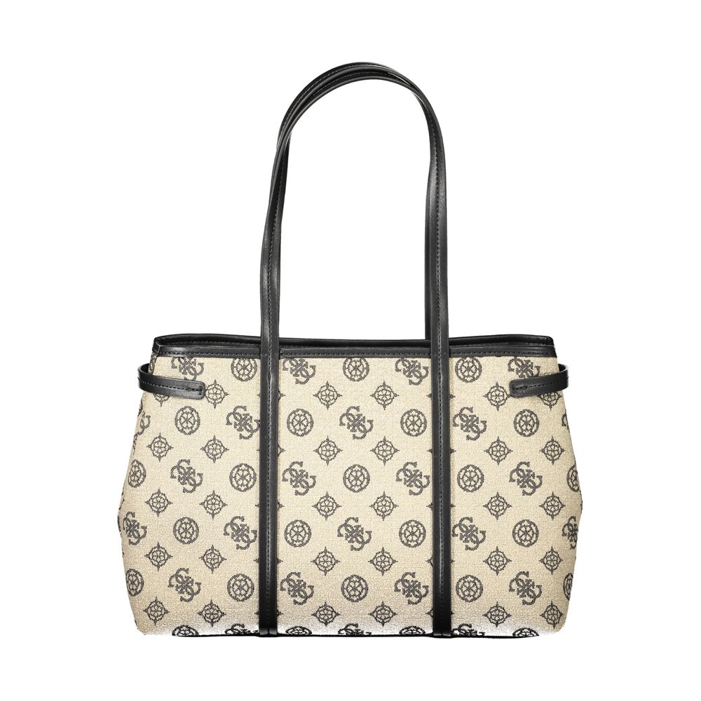 Beige Cotton Women Handbag Guess Jeans