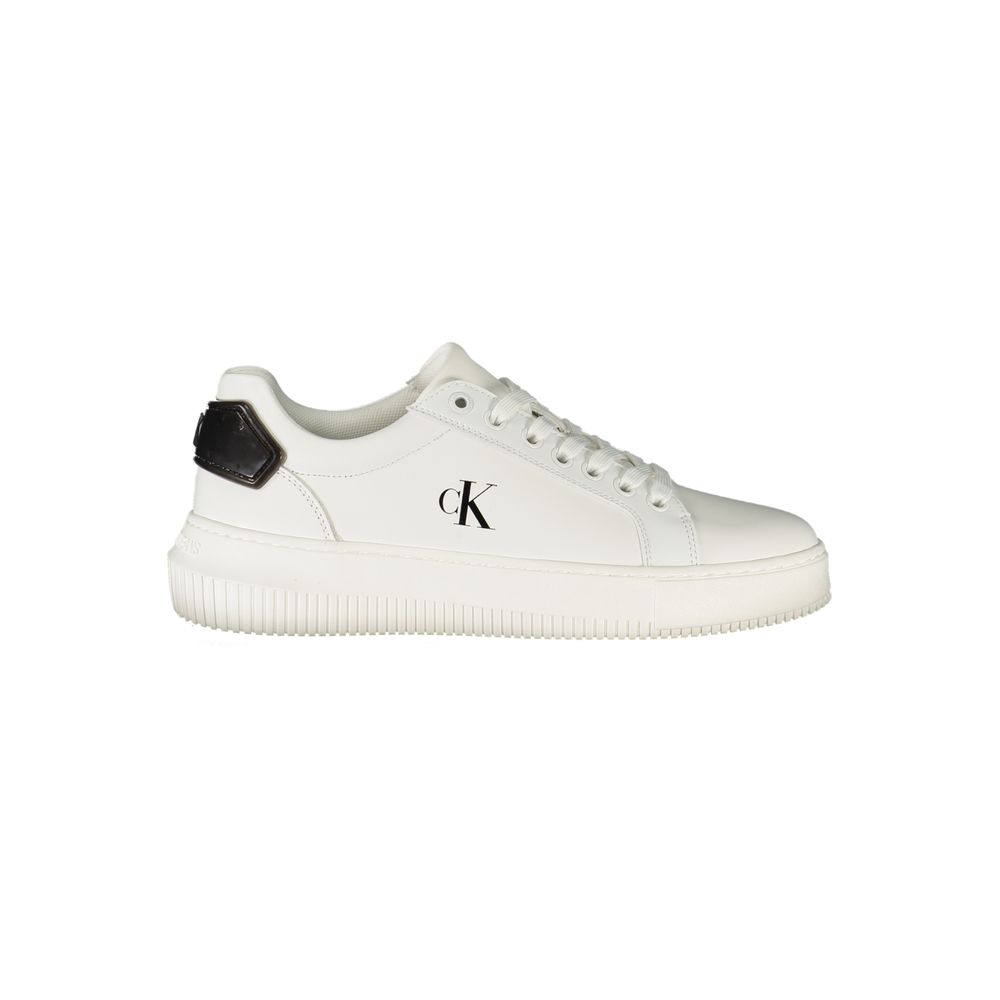 White Leather Women Sneaker Calvin Klein