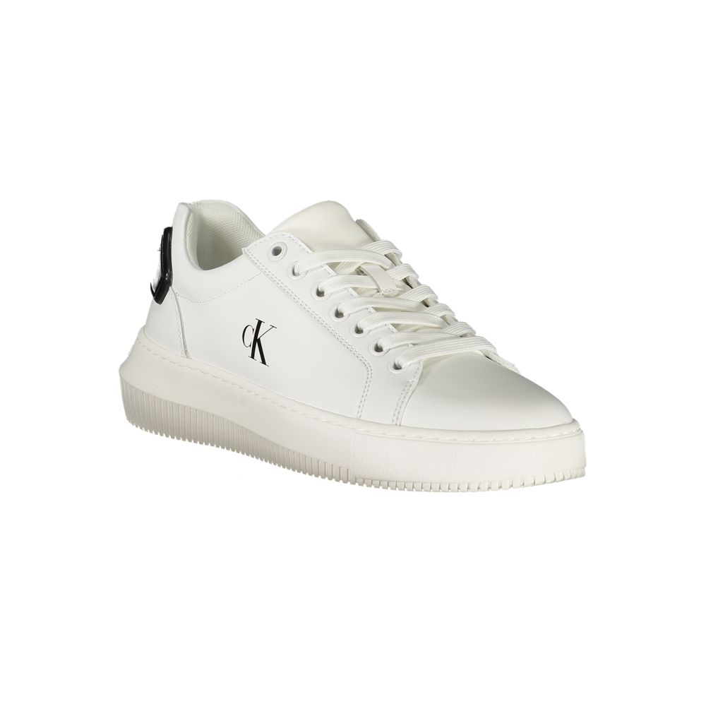 White Leather Women Sneaker Calvin Klein