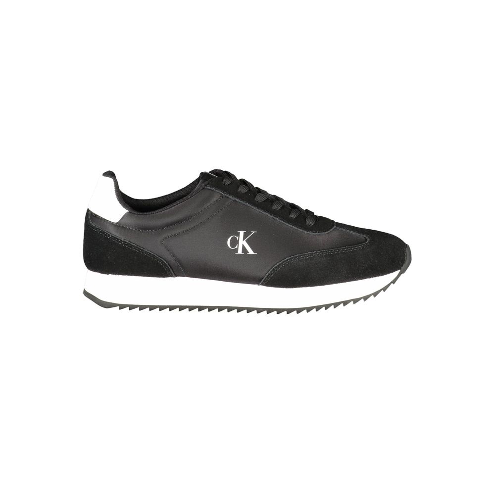 Black Leather Women Sneaker Calvin Klein