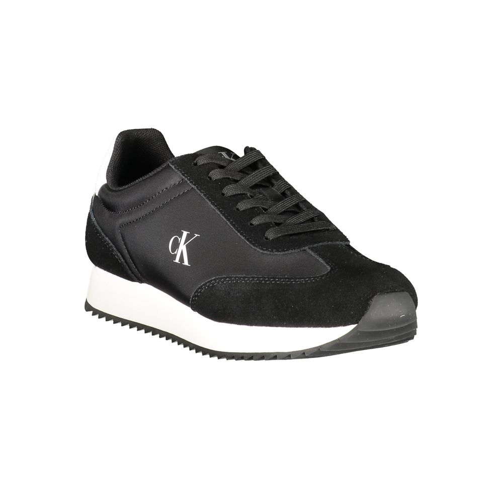 Black Leather Women Sneaker Calvin Klein