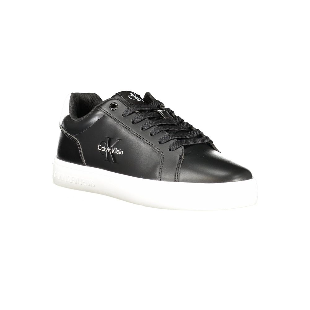 Black Leather Men Sneaker Calvin Klein