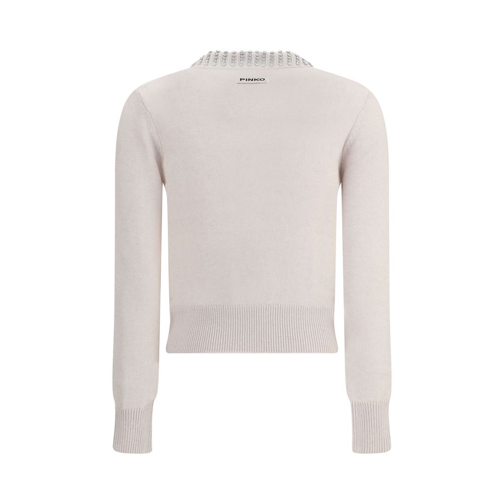 Rhinestone-decorated collar Sweater PINKO