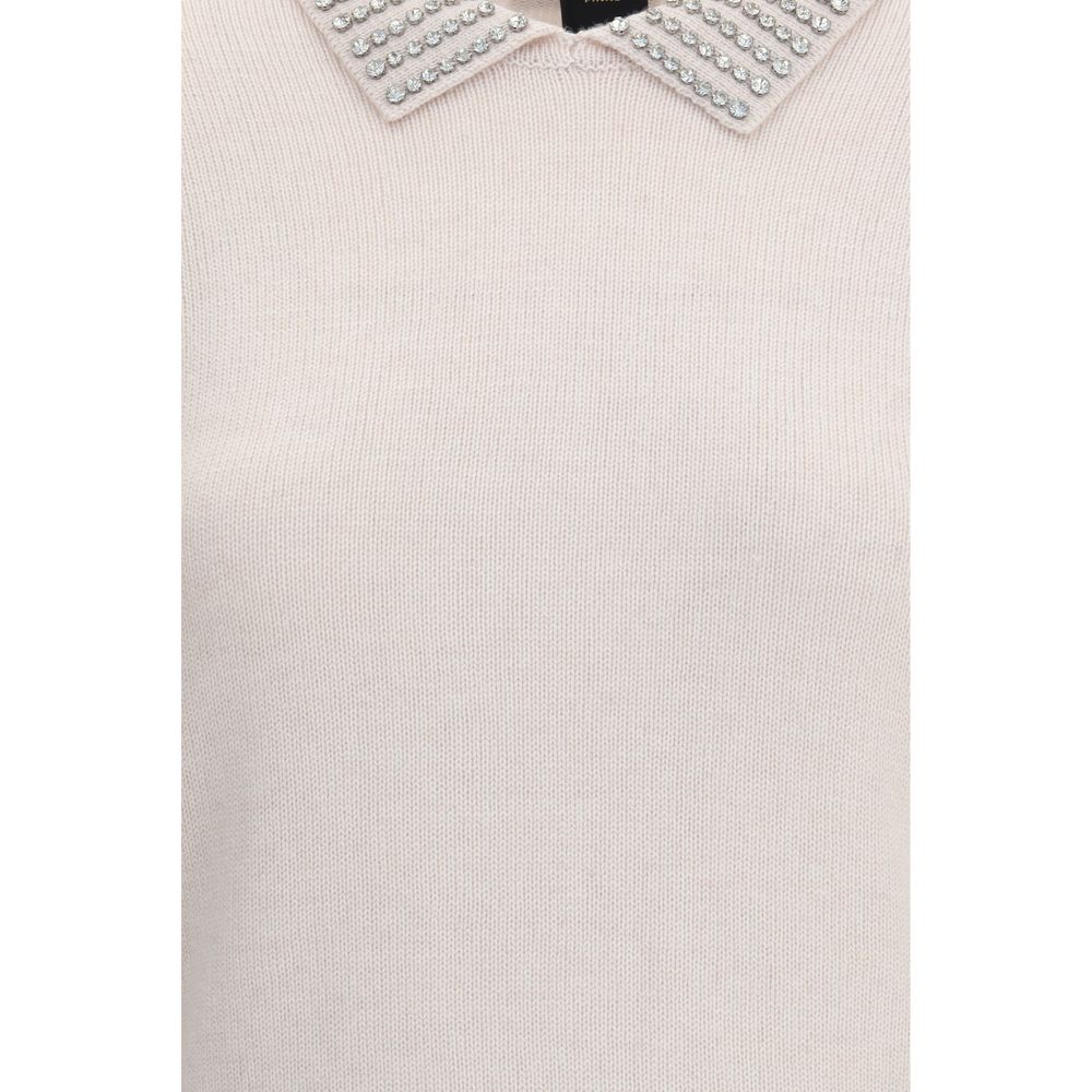 Rhinestone-decorated collar Sweater PINKO