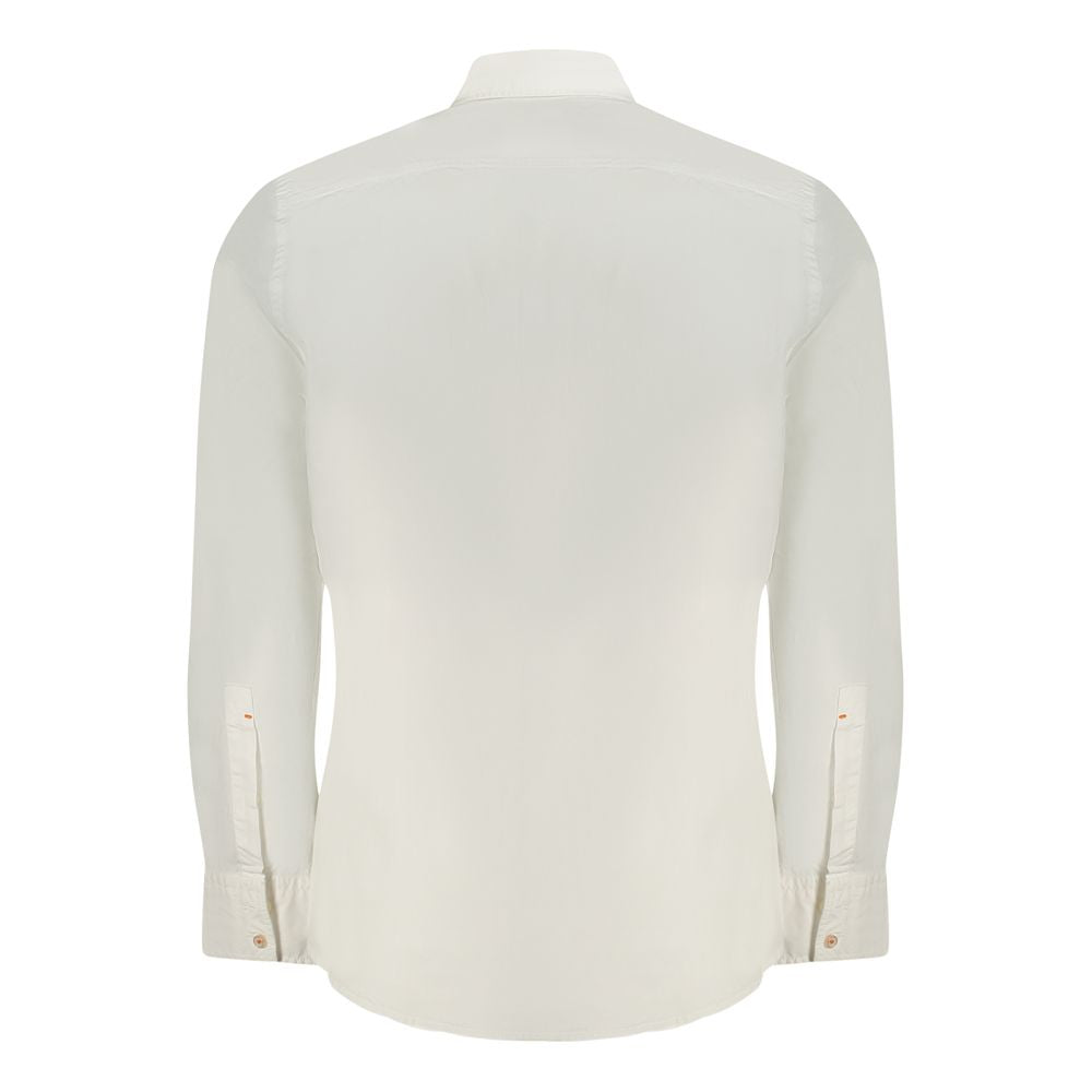 White Cotton Men Shirt Hugo Boss