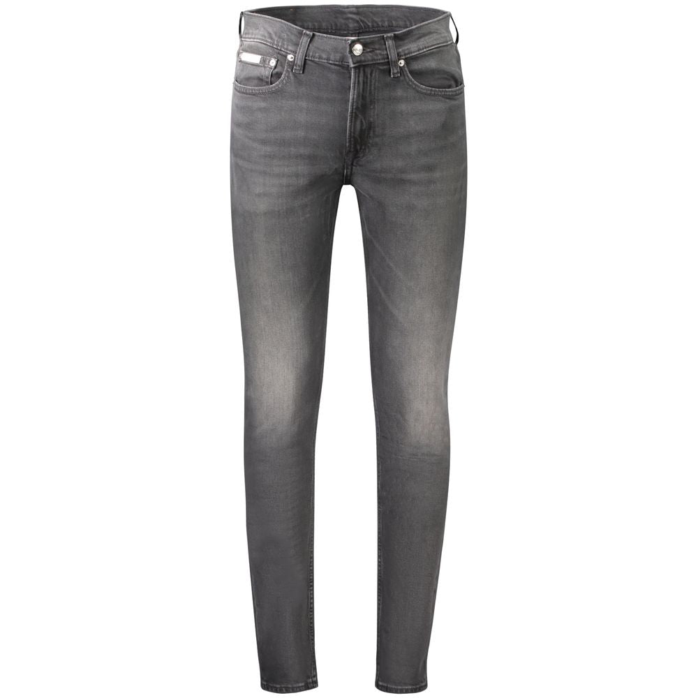 Black Cotton Men's Slim Taper Jeans Calvin Klein