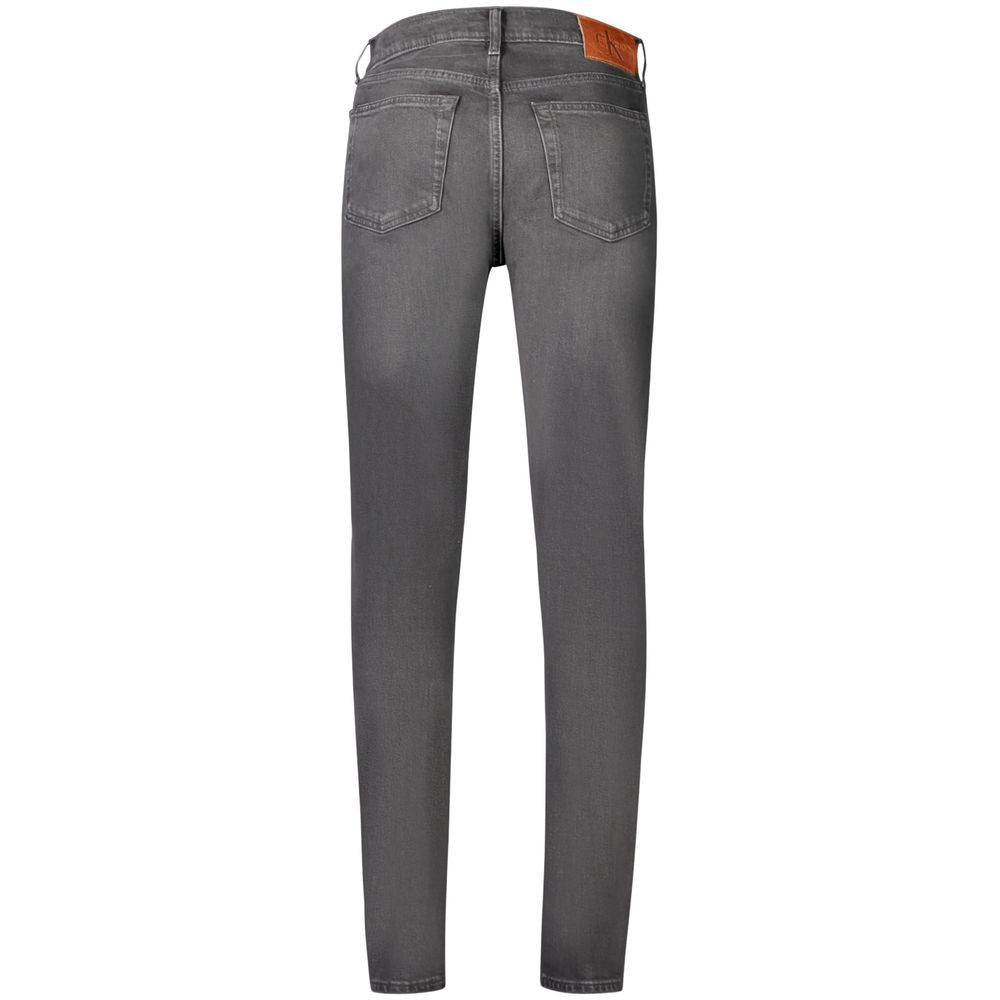Black Cotton Men's Slim Taper Jeans Calvin Klein