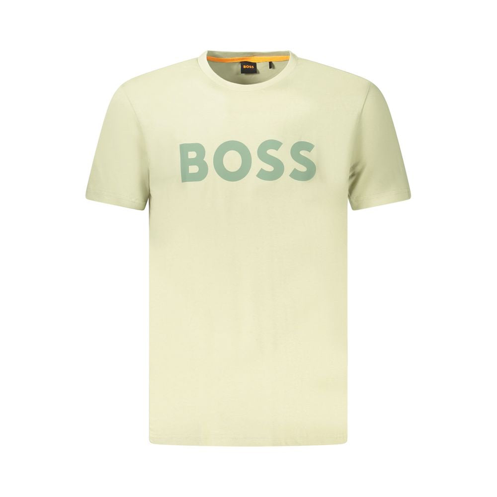Green Cotton Men T-Shirt Hugo Boss
