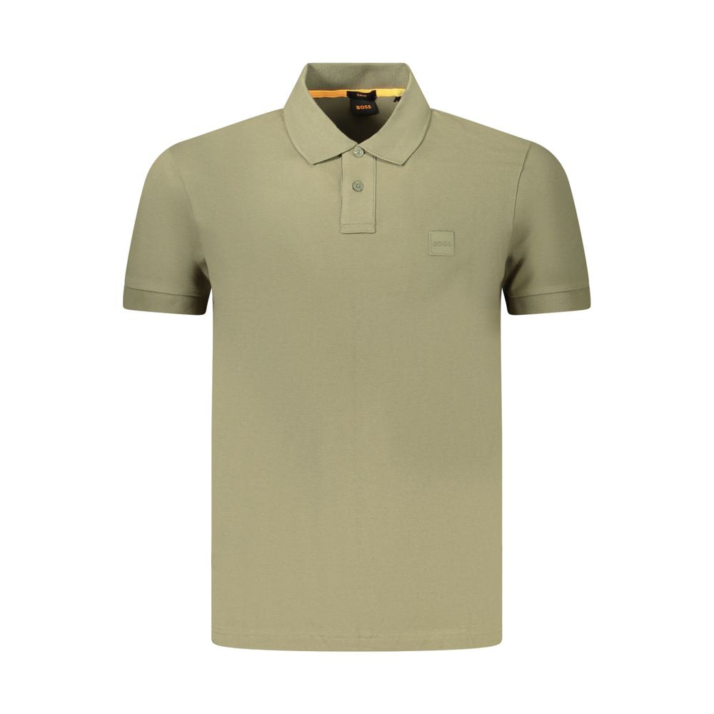 Green Cotton Men Polo Shirt Hugo Boss