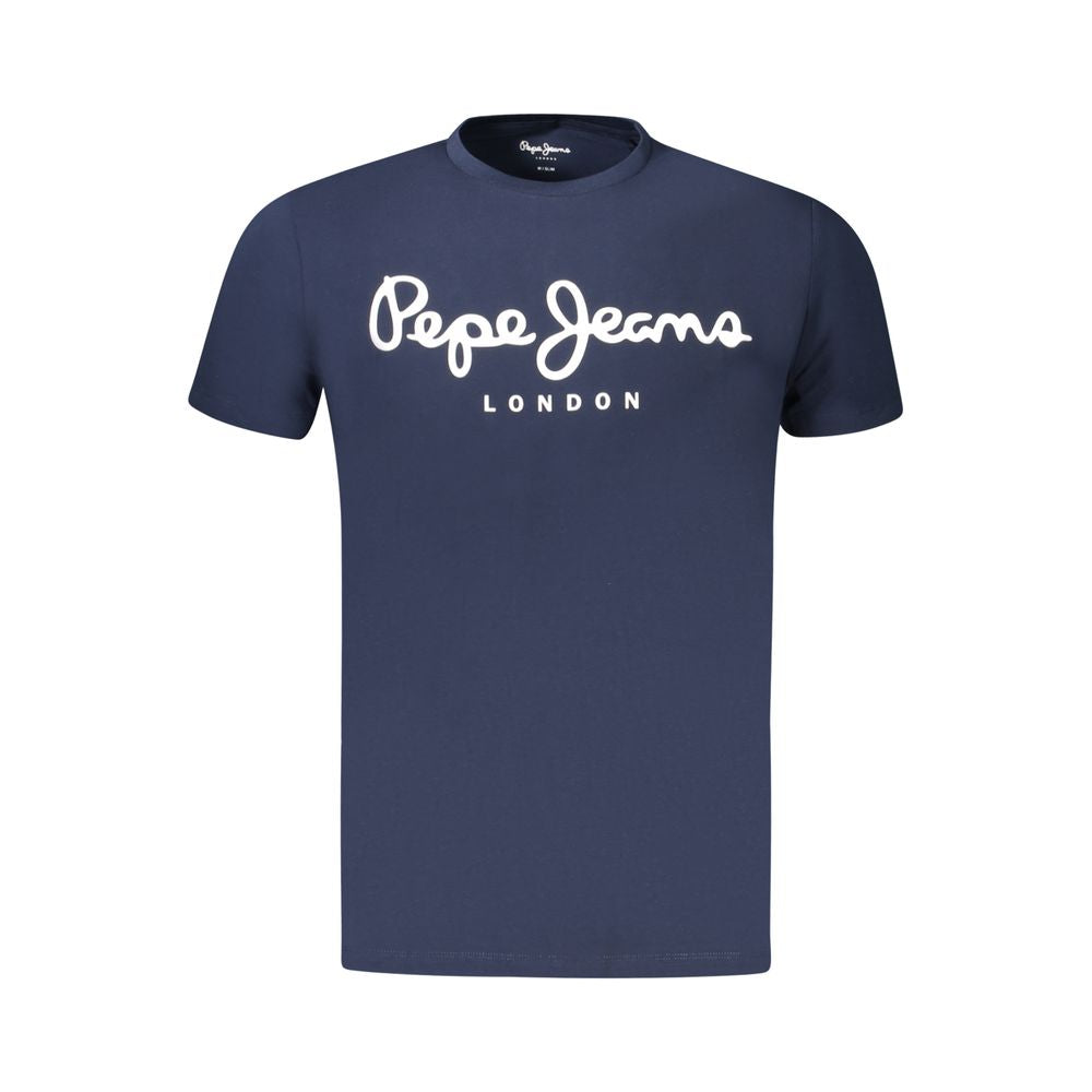 Blue Cotton Men T-Shirt Pepe Jeans