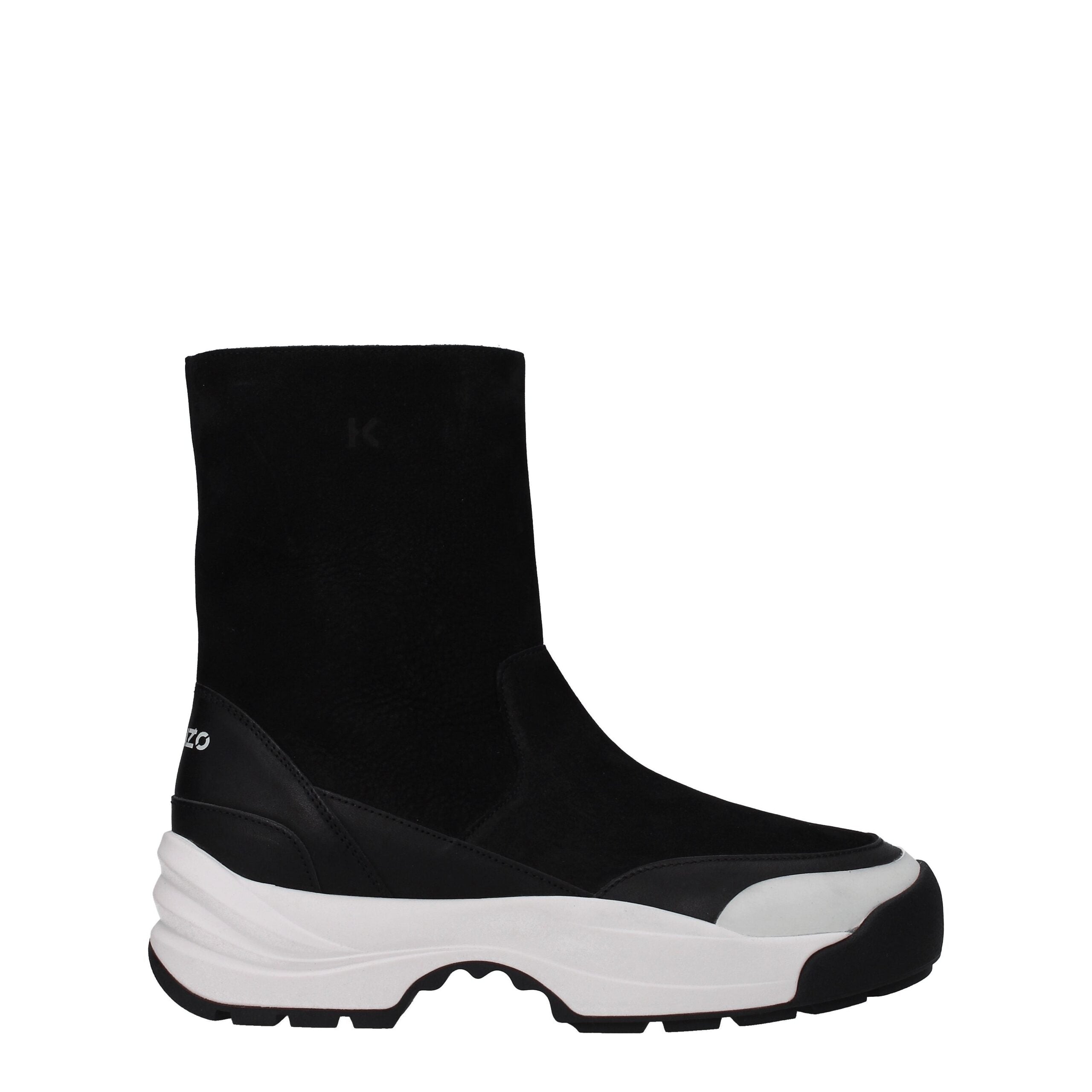 Black Leather Ankle Boots Kenzo