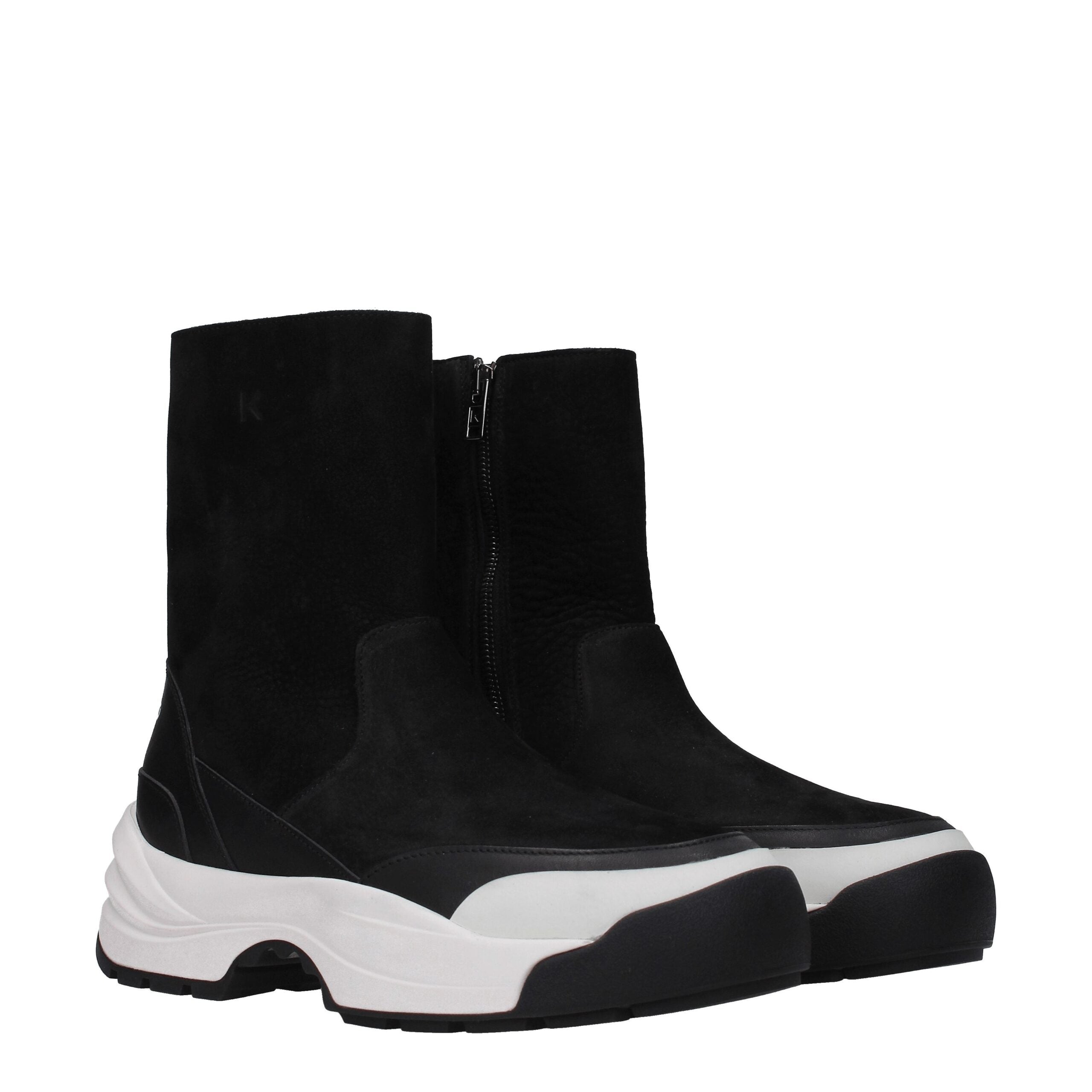 Black Leather Ankle Boots Kenzo