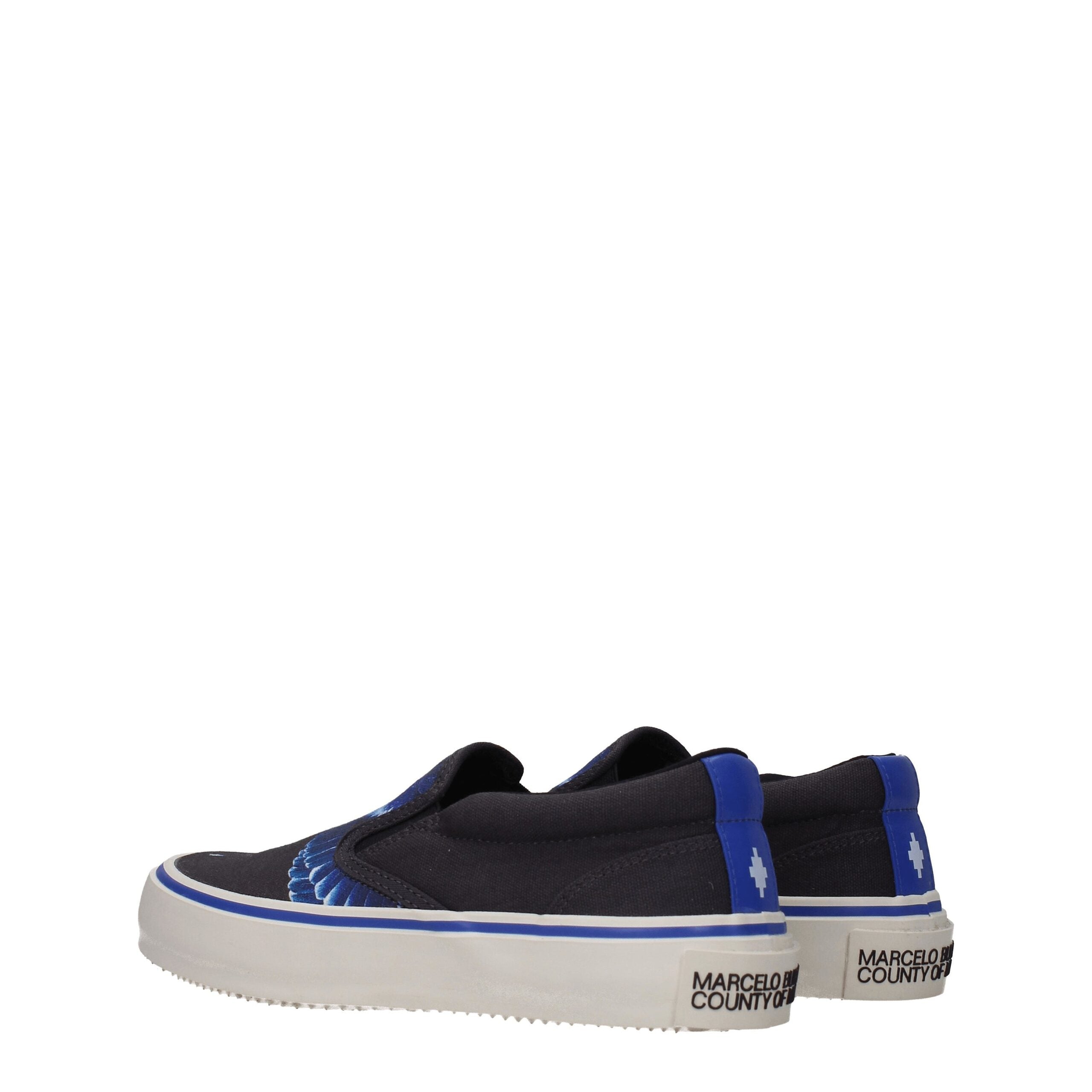Black Fabric Slip-On Loafers Marcelo Burlon