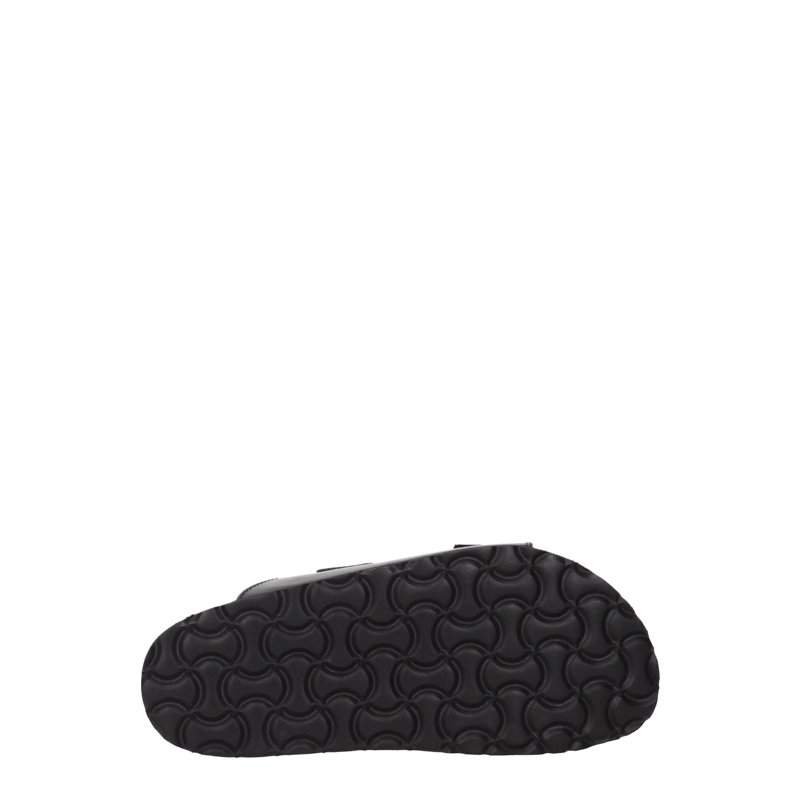 Black Leather Slippers Sandals Palm Angels