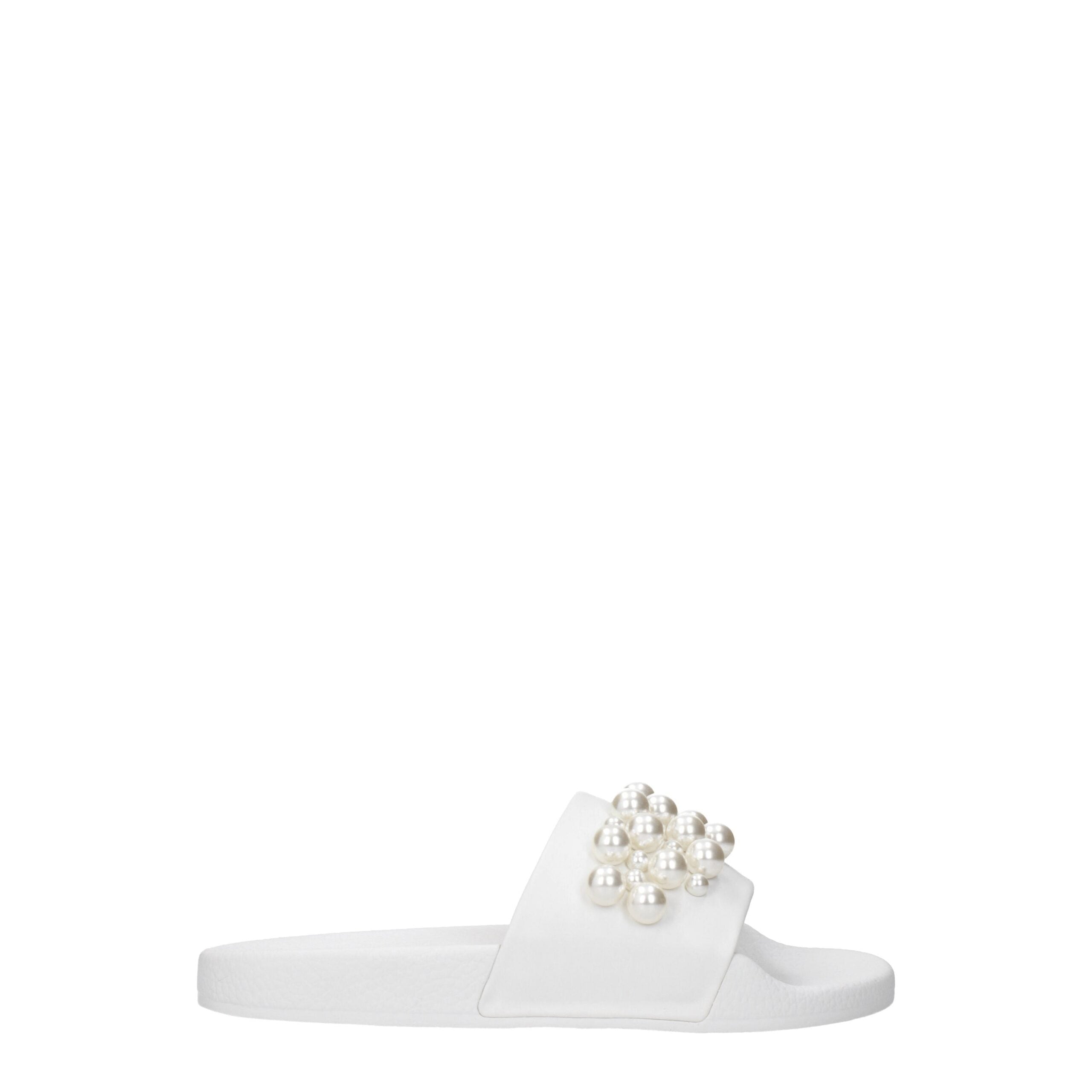 White Leather Slippers Sandals Stuart Weitzman