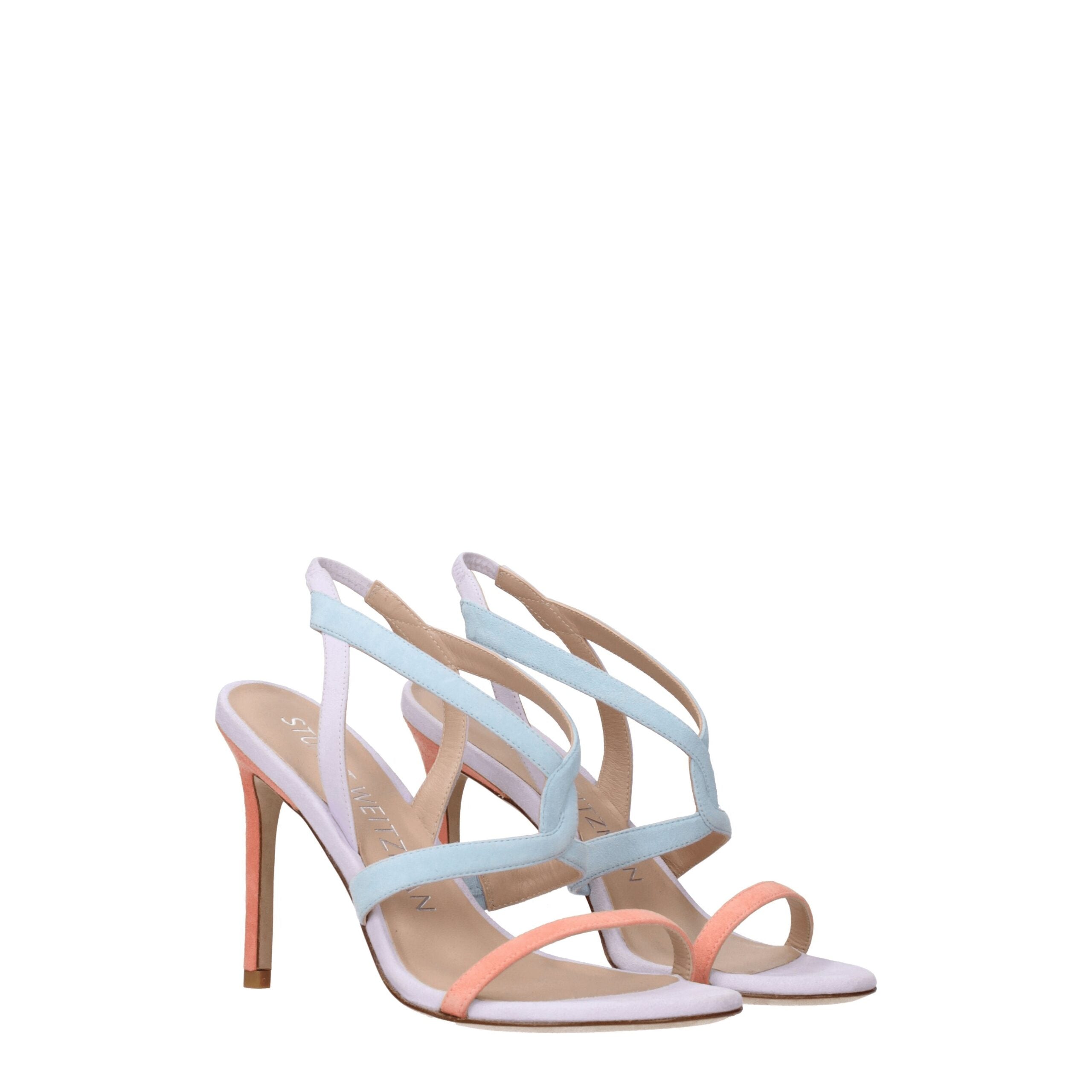 Multicolor Leather Stiletto Heels Sandals Stuart Weitzman