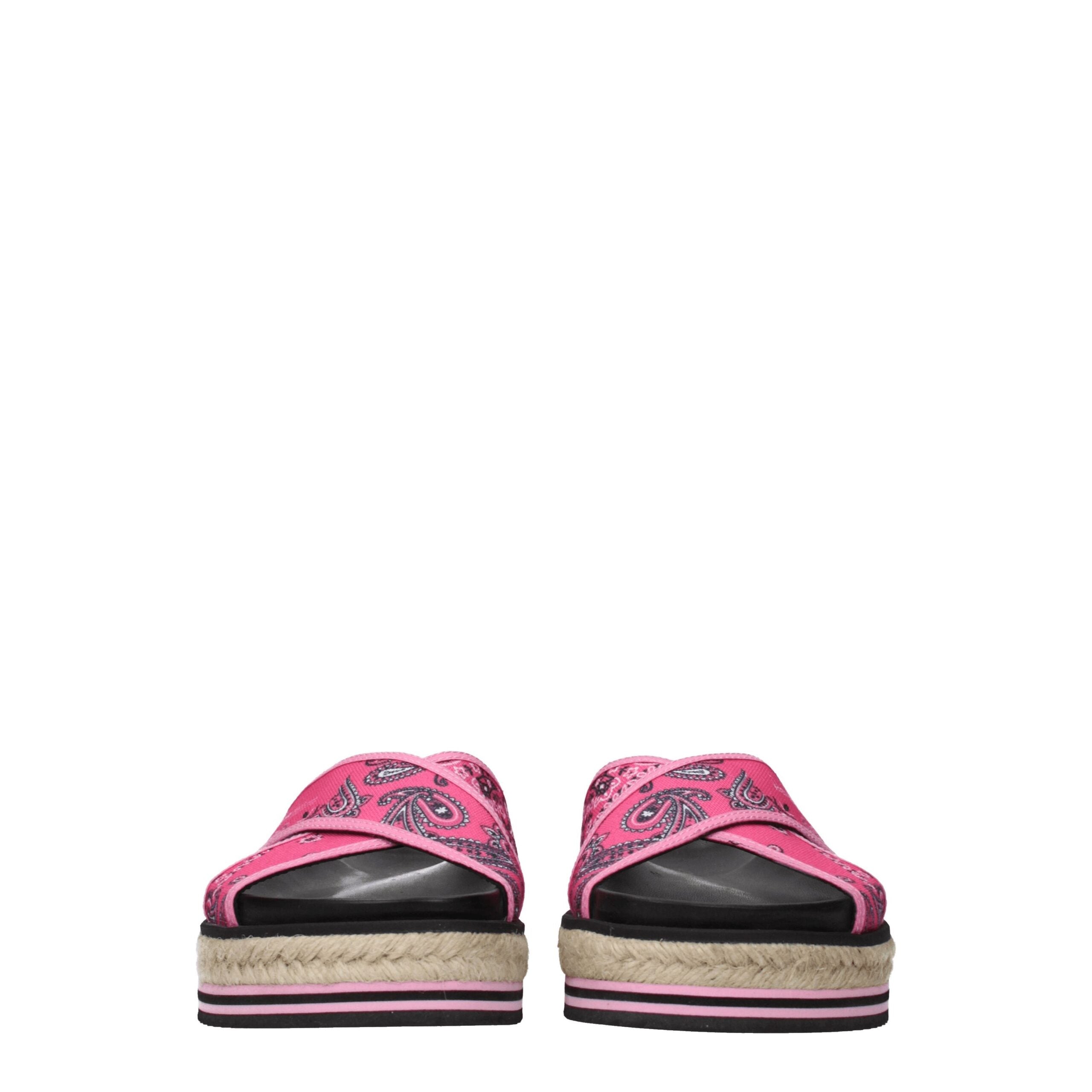 Pink Fabric Slippers Sandals Kenzo