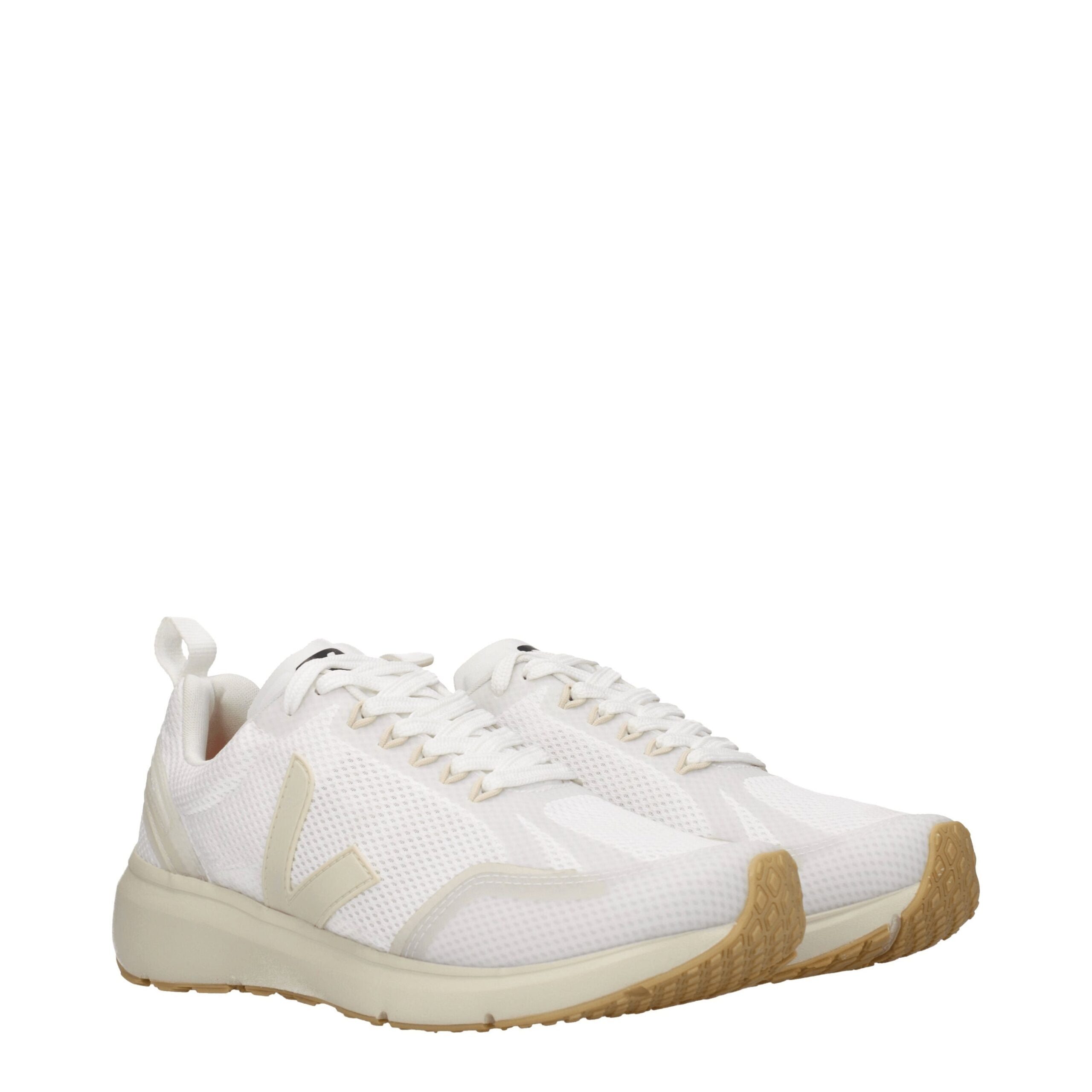 White Fabric Athletic Sneakers Veja