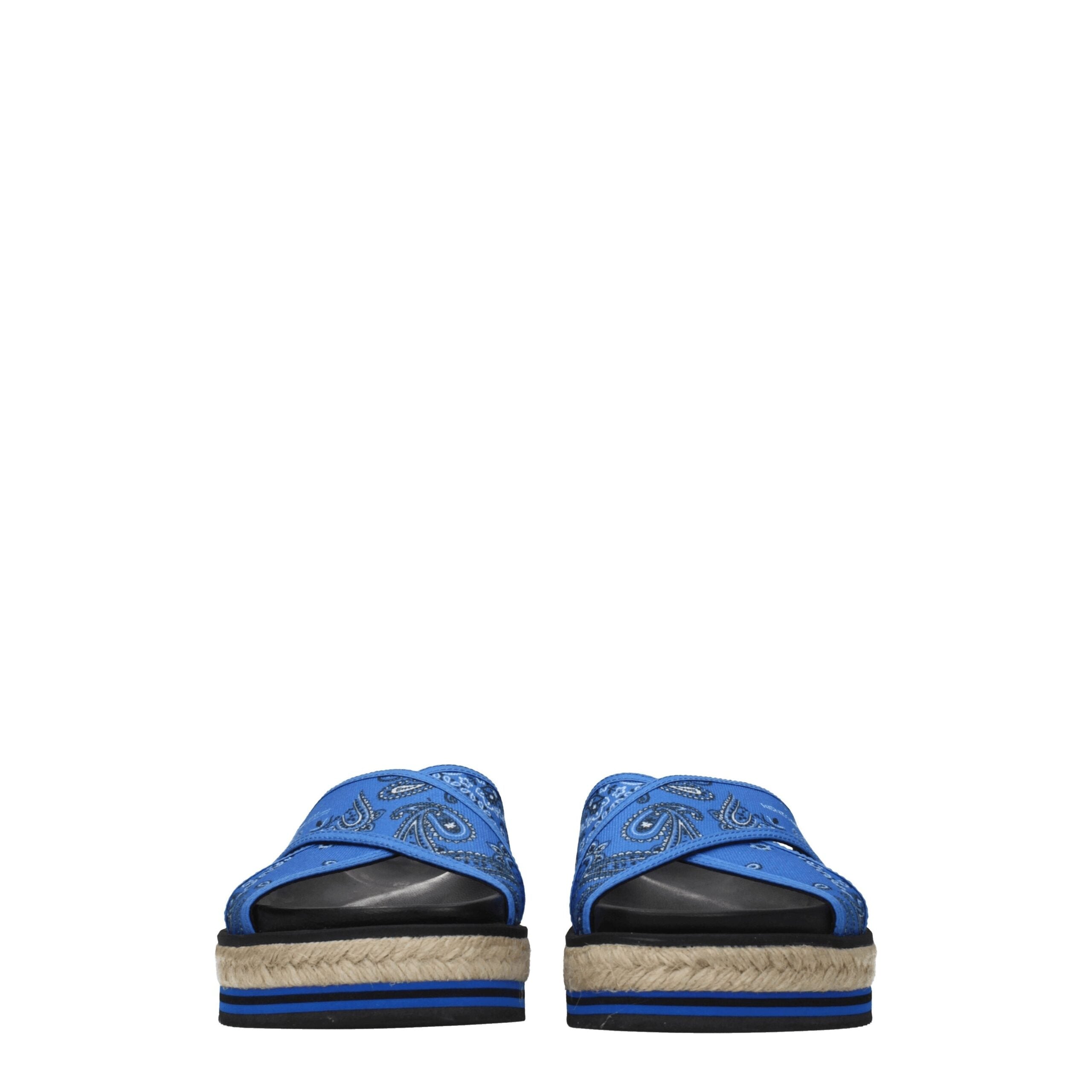 Blue Fabric Slippers Sandals Kenzo