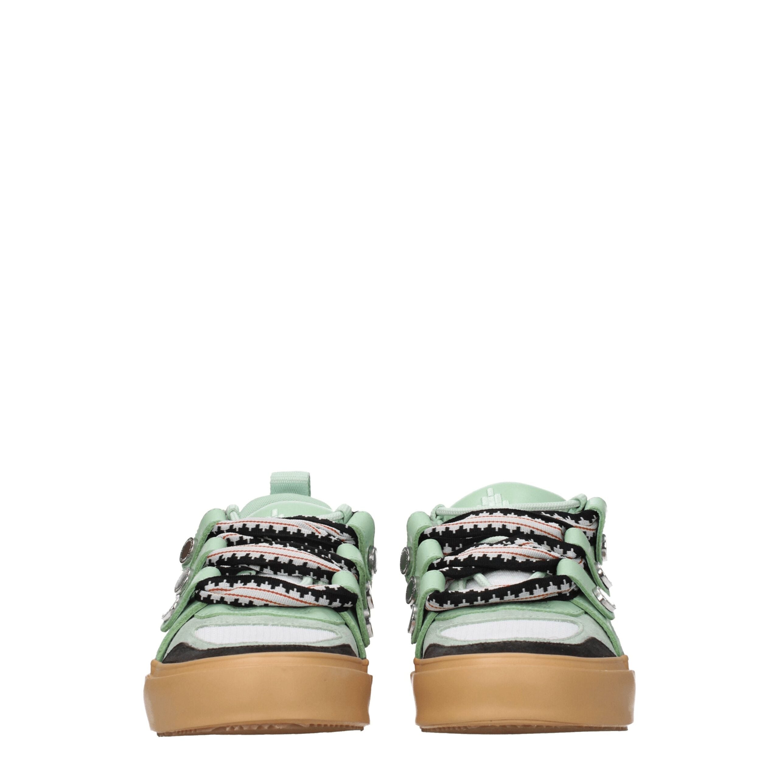 Green Leather Low Tops Marcelo Burlon