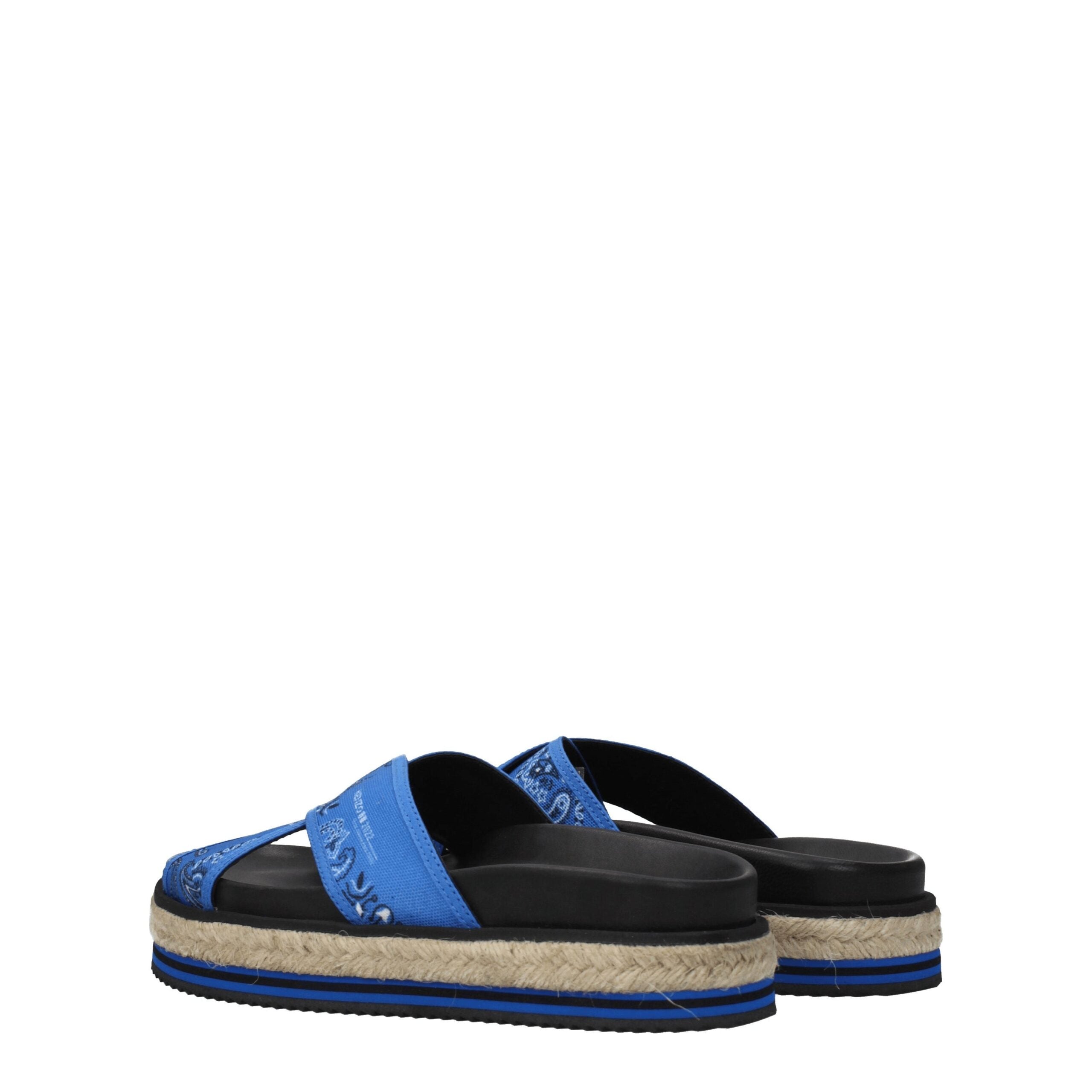 Blue Fabric Slippers Sandals Kenzo