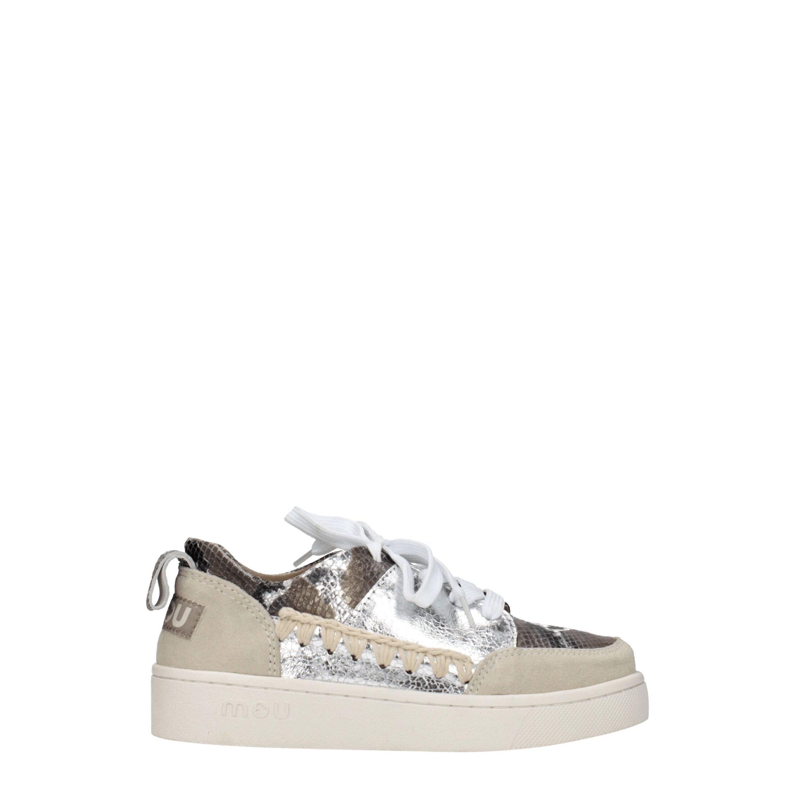 Gray Leather Low Tops Mou