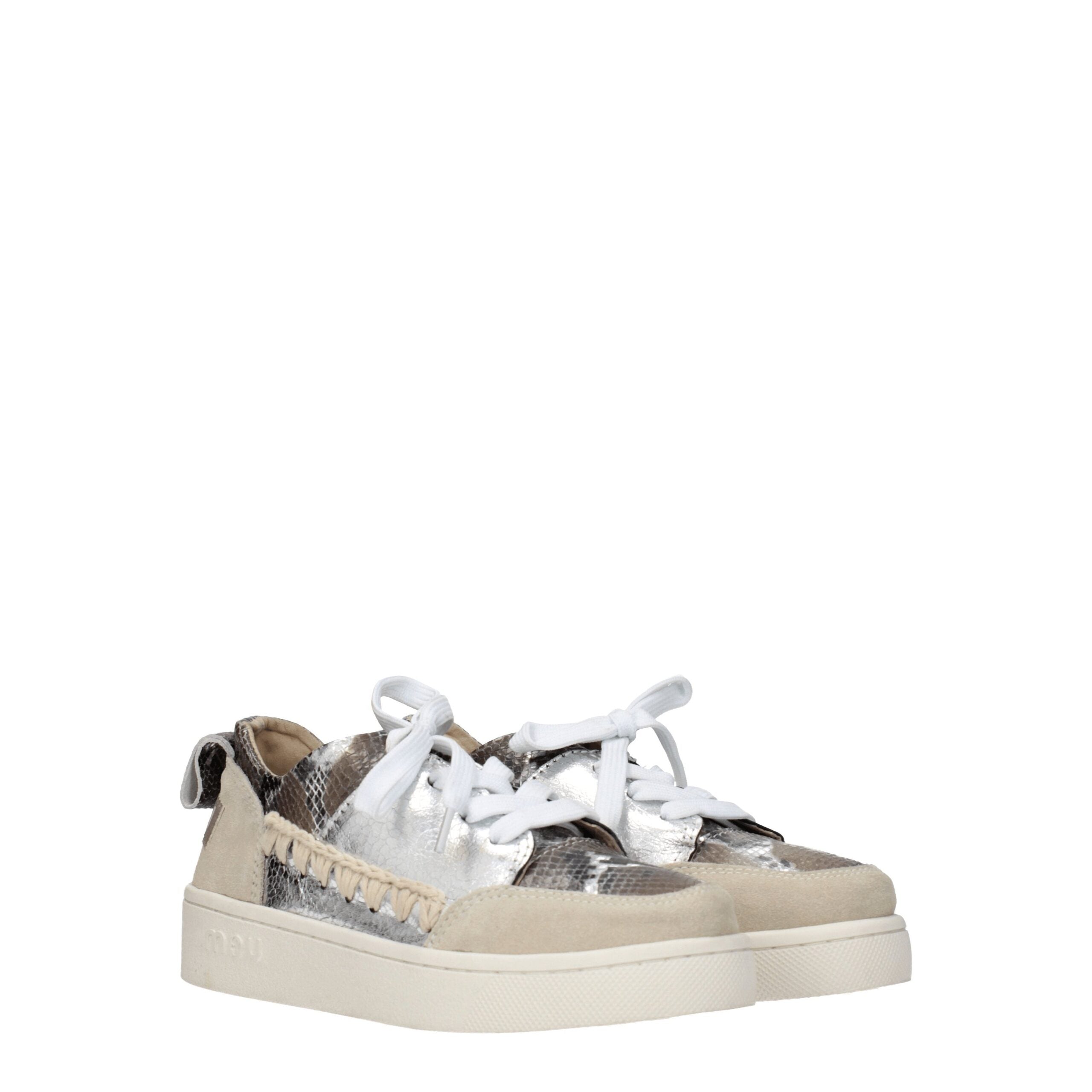 Gray Leather Low Tops Mou