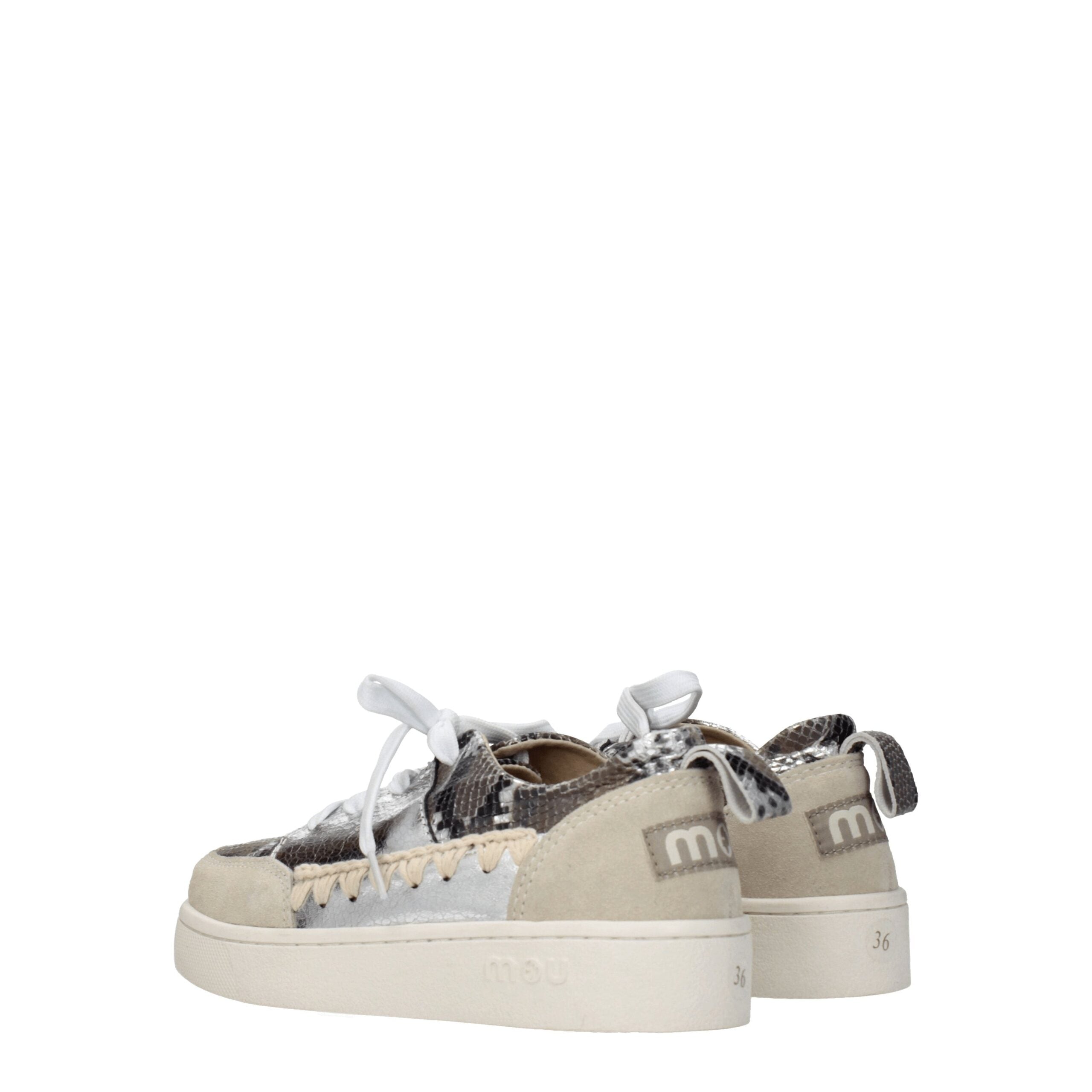 Gray Leather Low Tops Mou