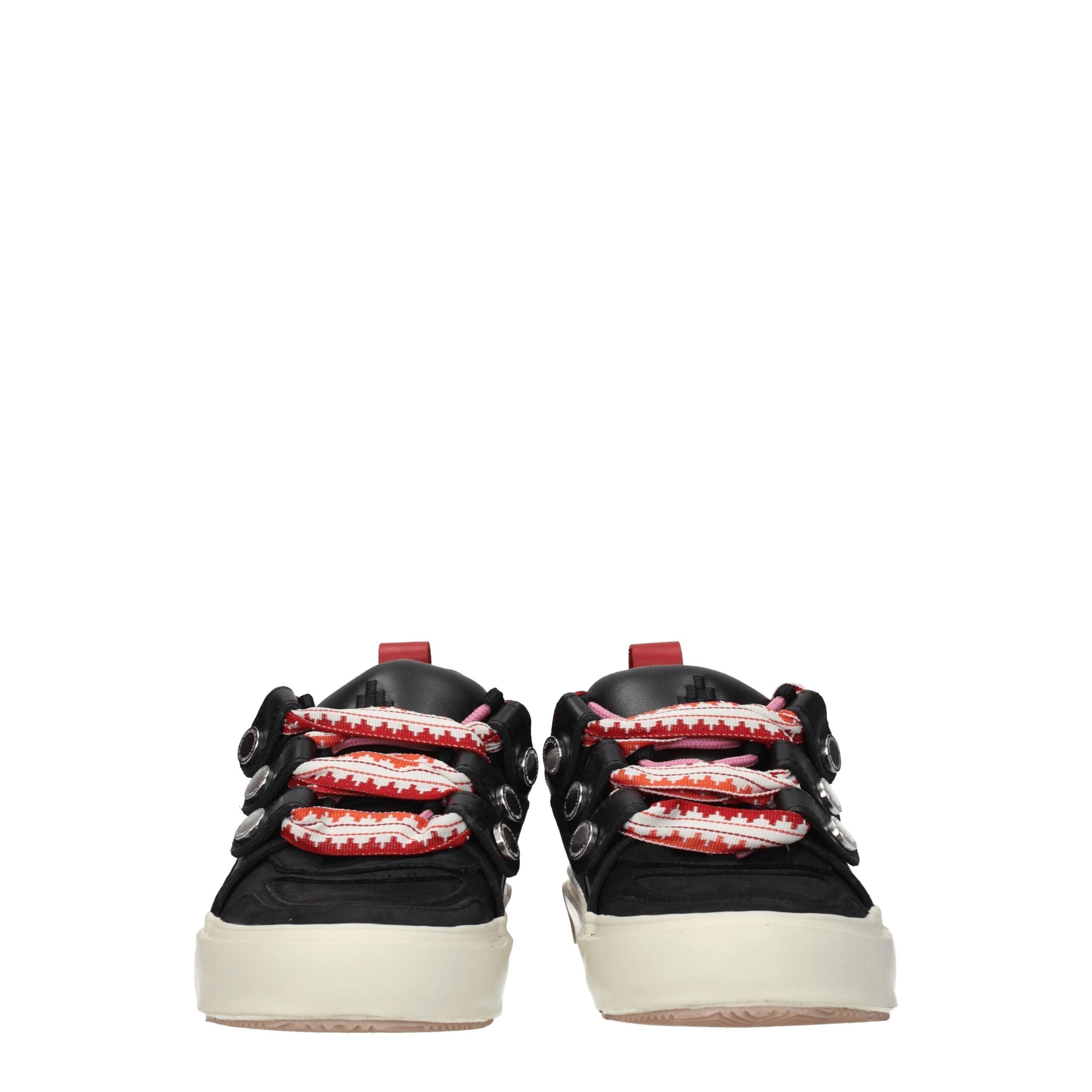 Black Leather Low Tops Marcelo Burlon