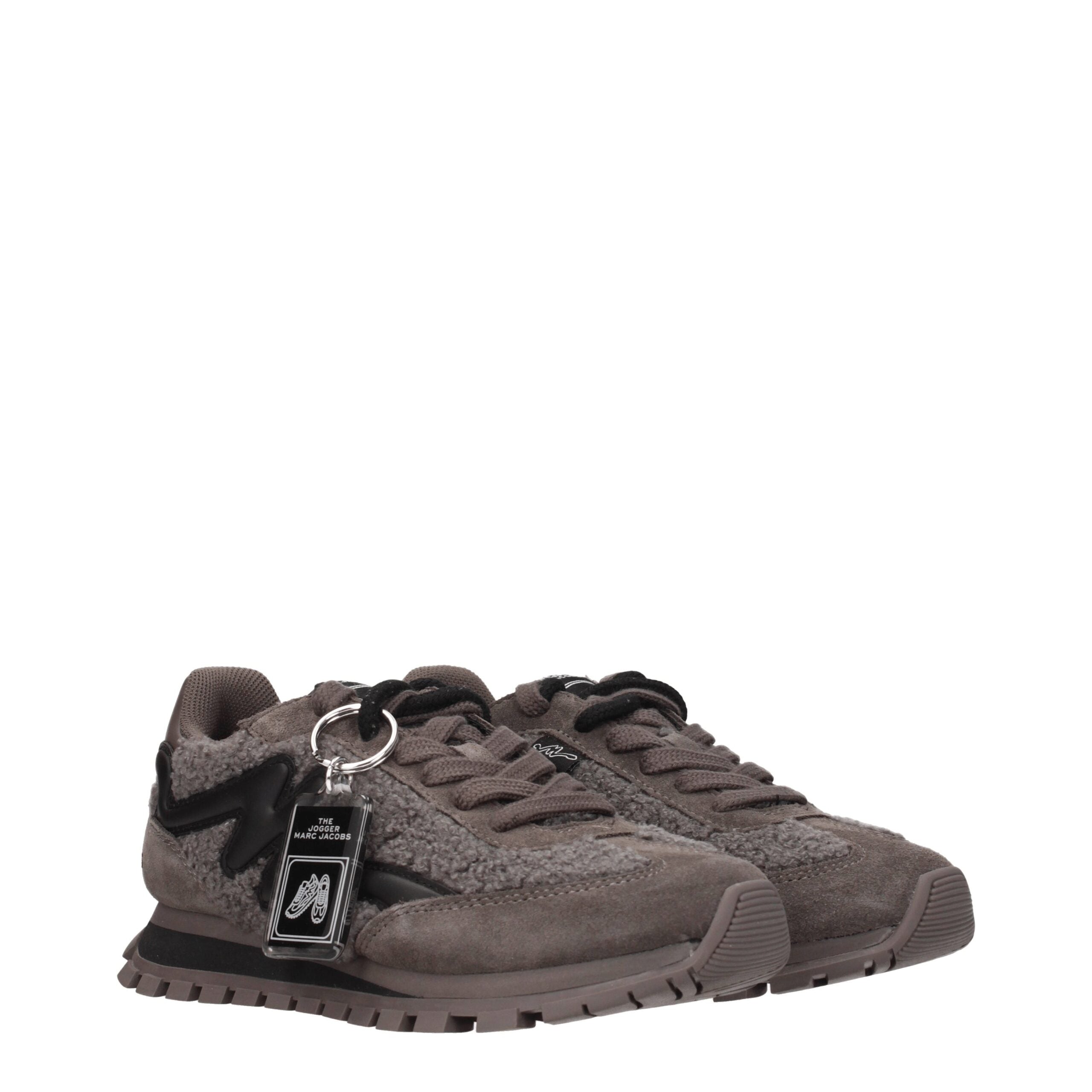 Gray Fur Chunky Sneakers Marc Jacobs